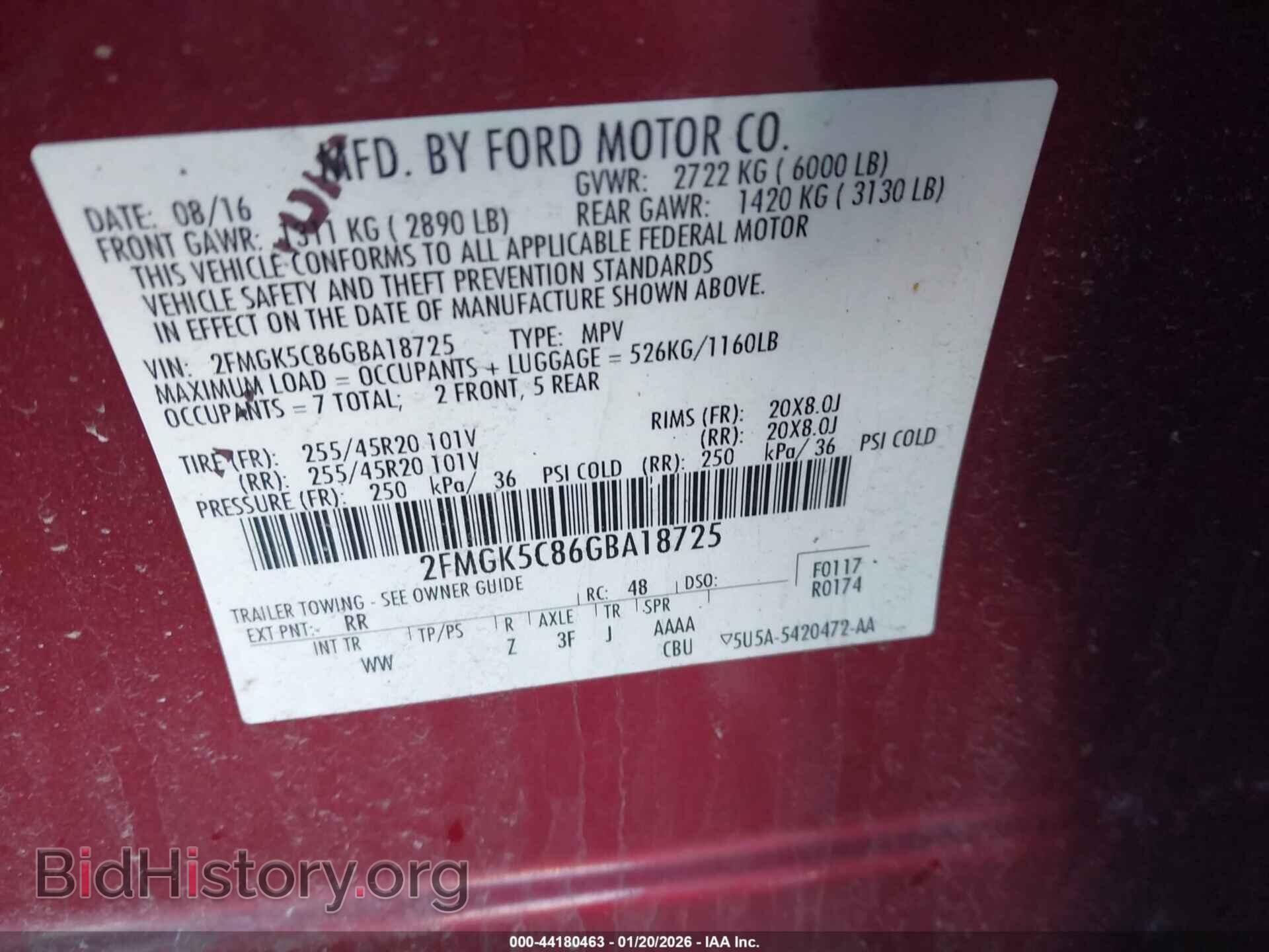 2016 FORD FLEX - VIN: 2FMGK5C86GBA18725 - Photo 9