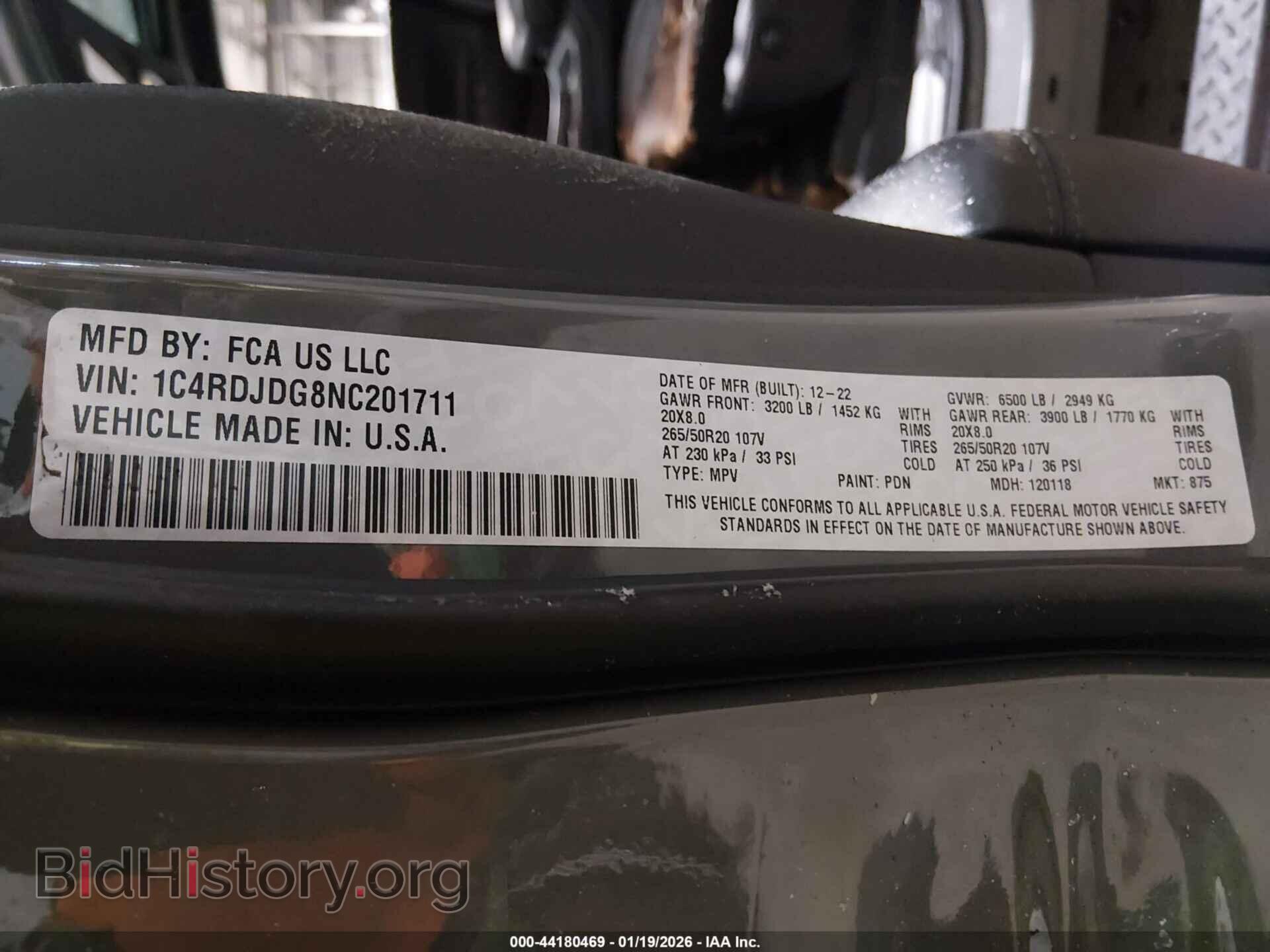 2022 DODGE DURANGO - VIN: 1C4RDJDG8NC201711 - Фото 9