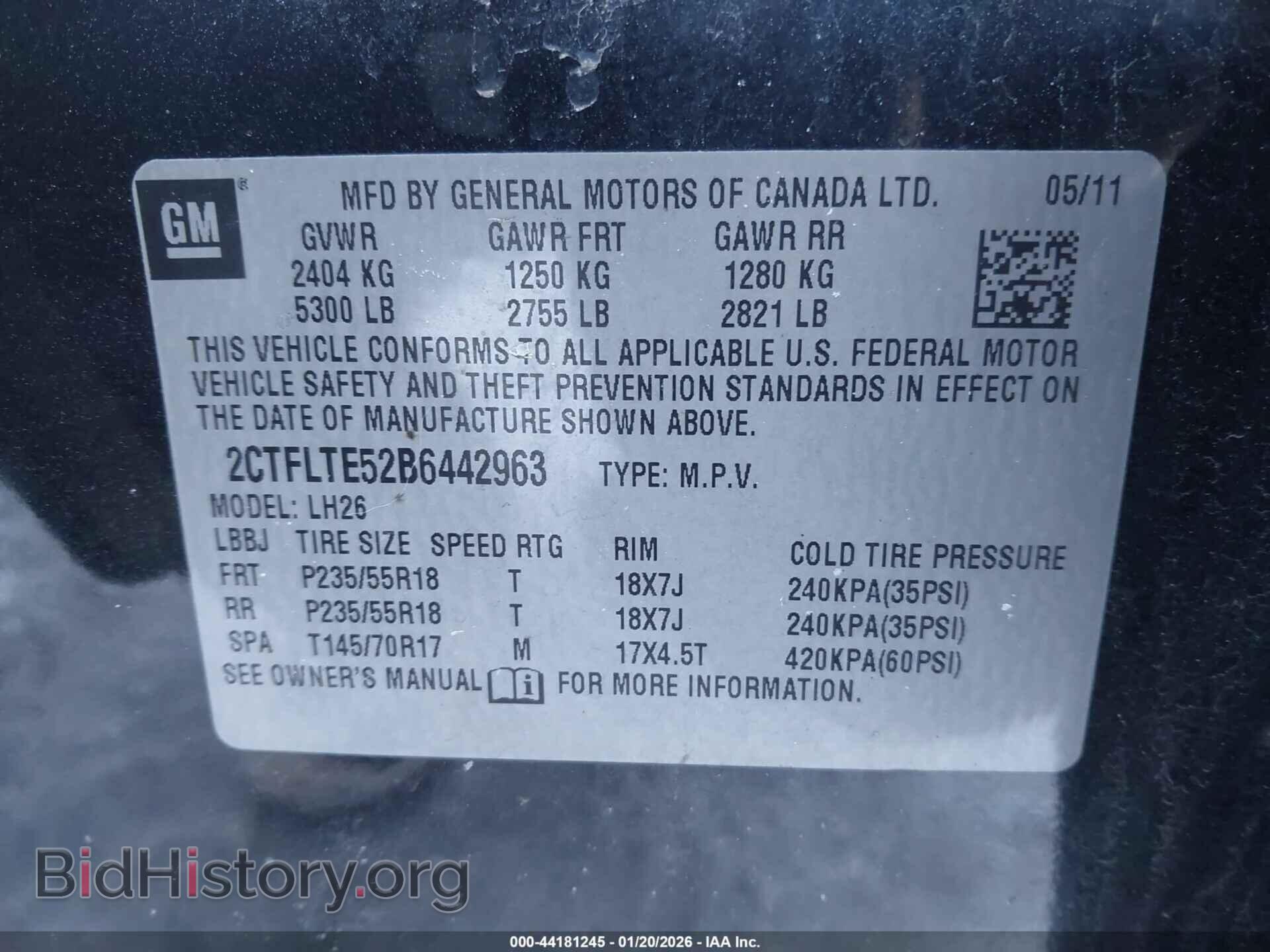 2011 GMC TERRAIN - VIN: 2CTFLTE52B6442963 - Photo 9