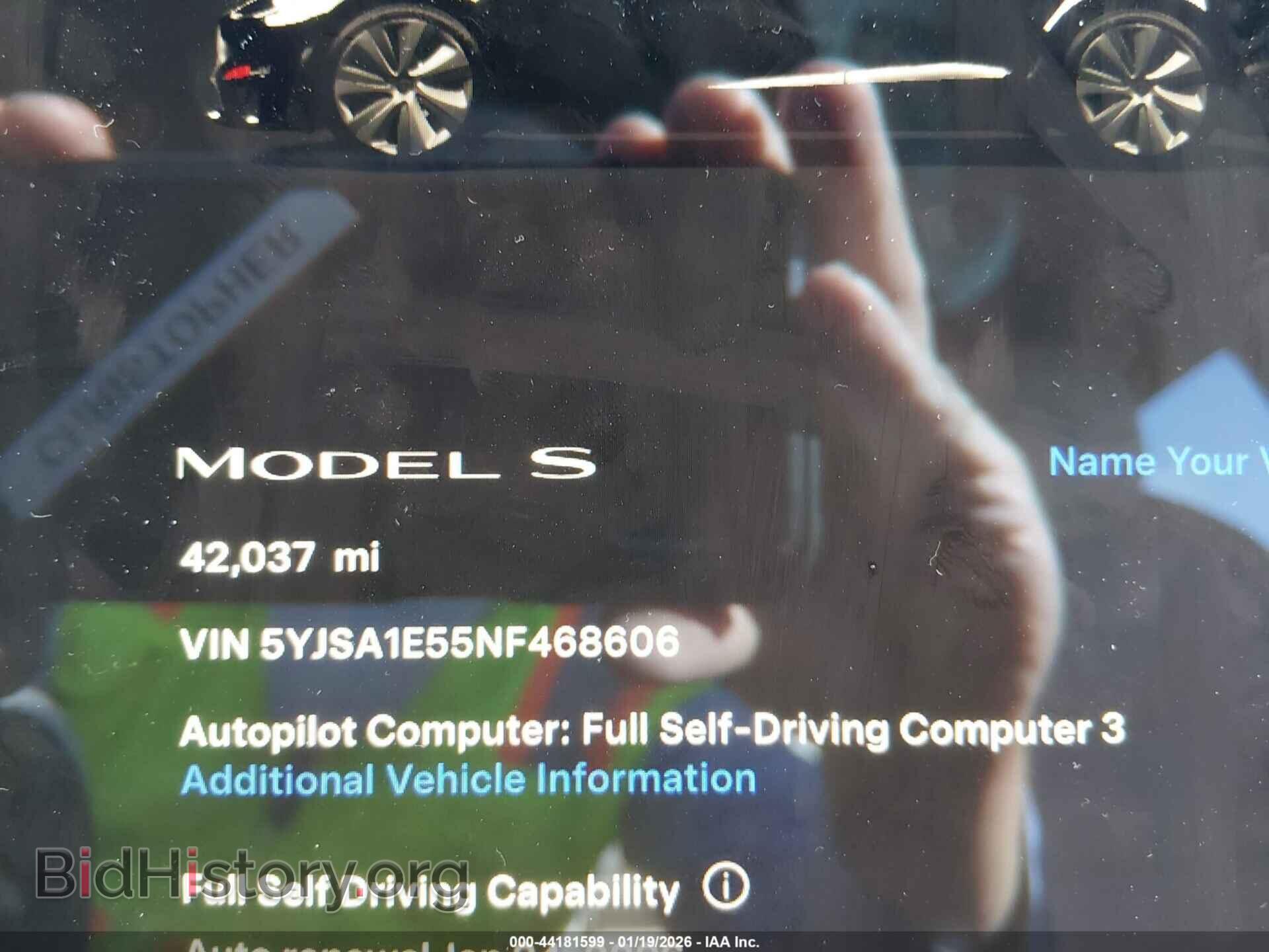 2022 TESLA MODEL S - VIN: 5YJSA1E55NF468606 - Фото 7