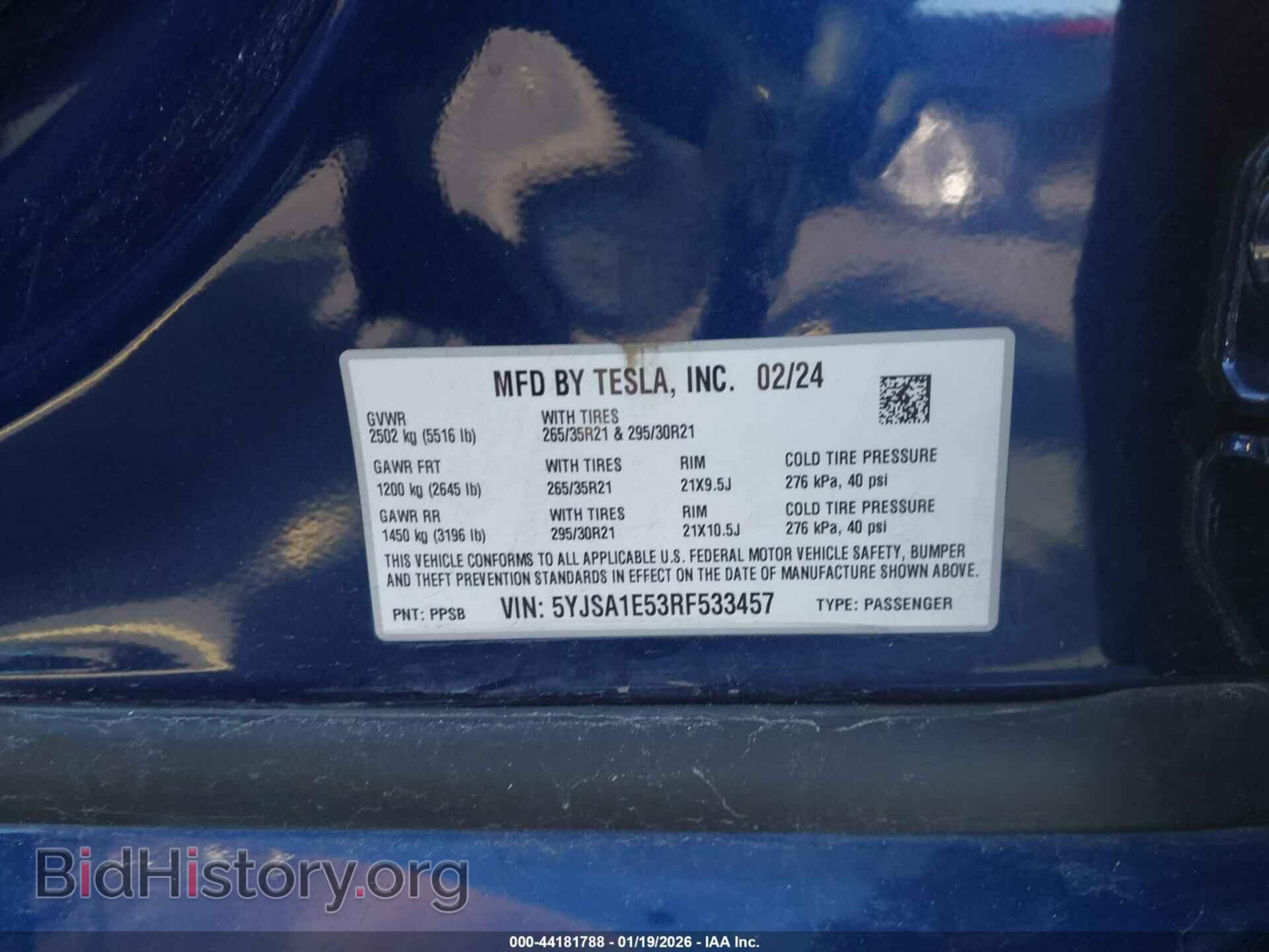 2024 TESLA MODEL S - VIN: 5YJSA1E53RF533457 - Photo 9