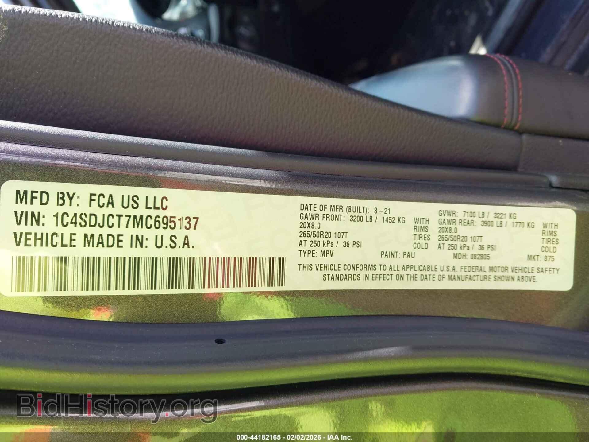2021 DODGE DURANGO - VIN: 1C4SDJCT7MC695137 - Photo 9