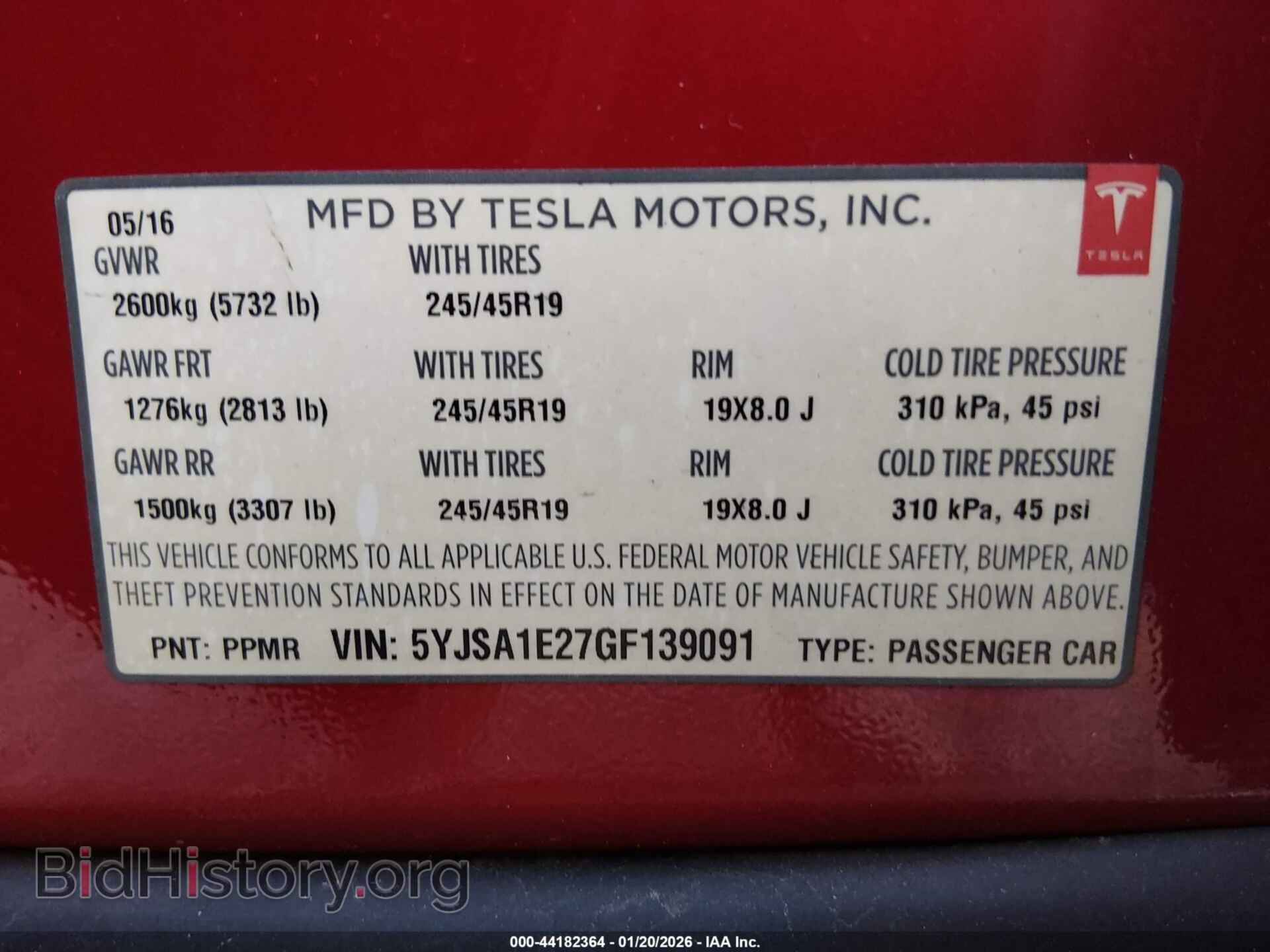 2016 TESLA MODEL S - VIN: 5YJSA1E27GF139091 - Photo 9