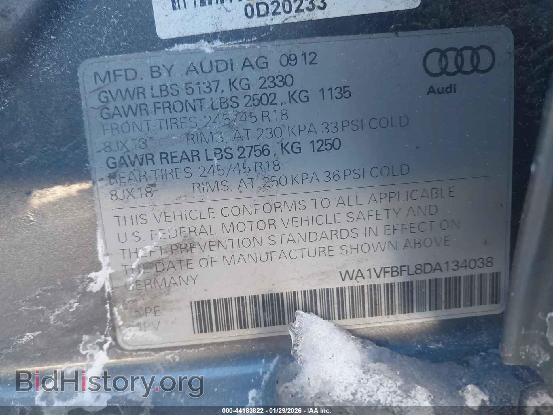 2013 AUDI ALLROAD - VIN: WA1VFBFL8DA134038 - Фото 9