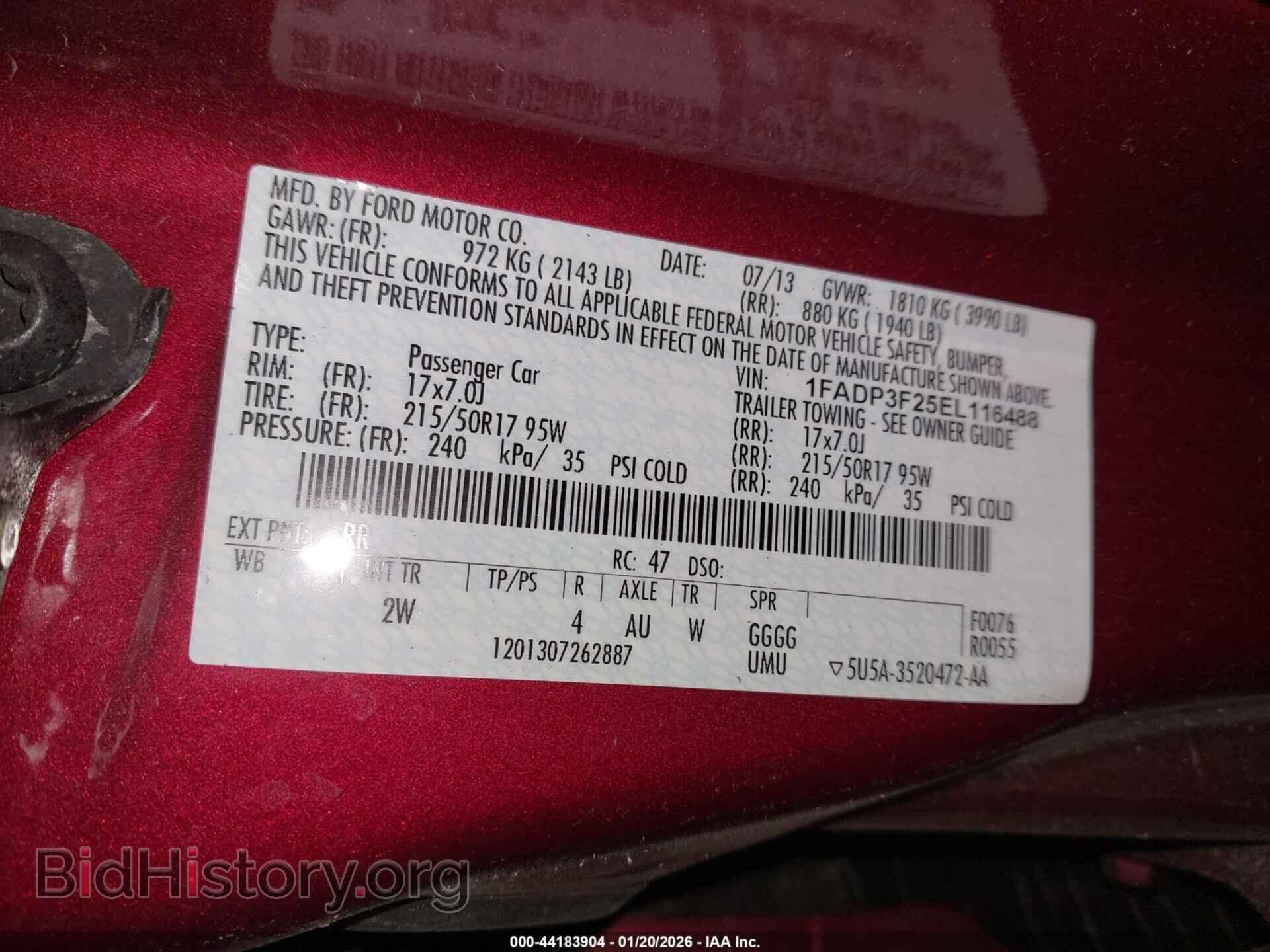 2014 FORD FOCUS - VIN: 1FADP3F25EL116488 - Photo 9