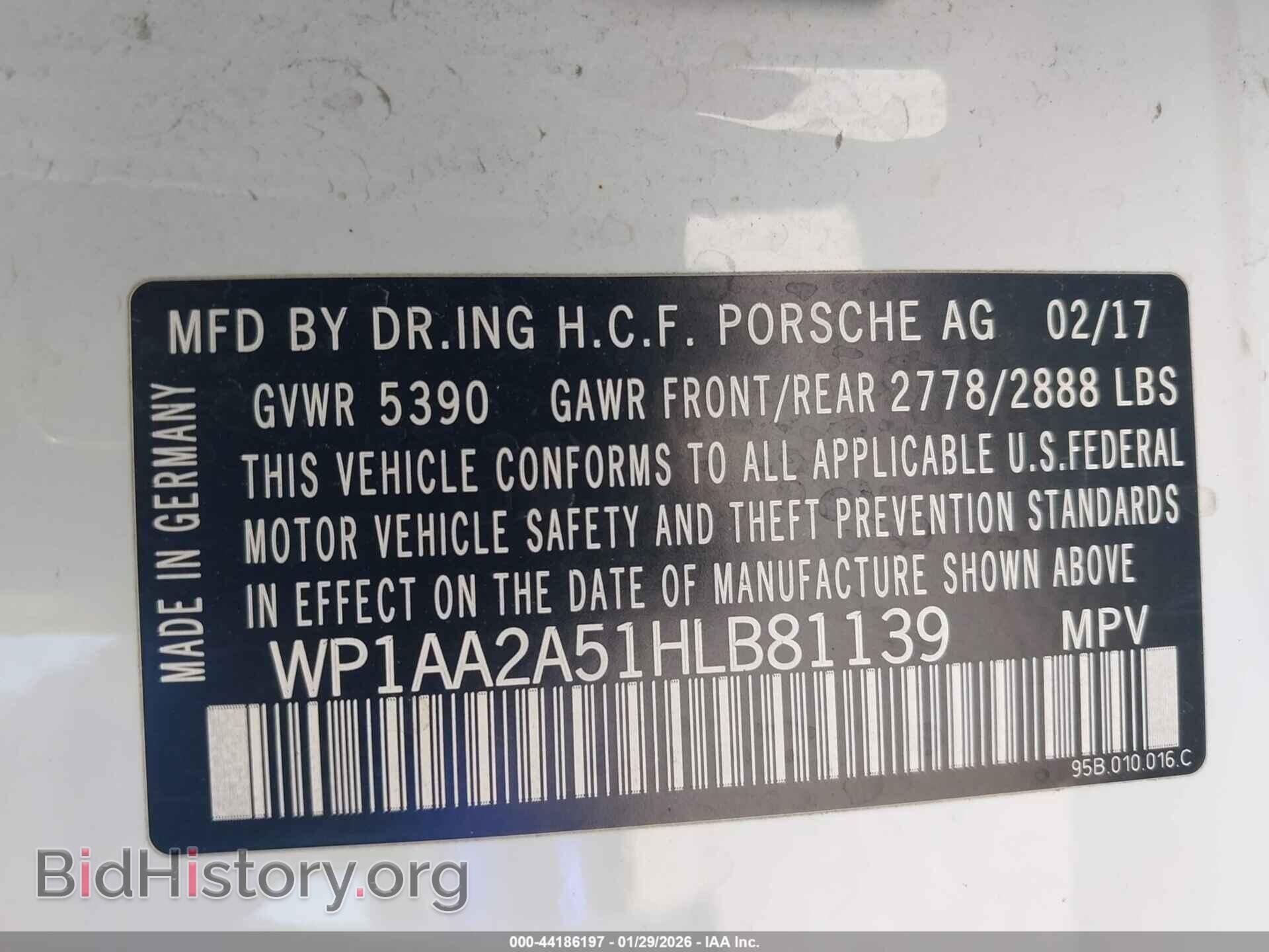 2017 PORSCHE MACAN - VIN: WP1AA2A51HLB81139 - Photo 9