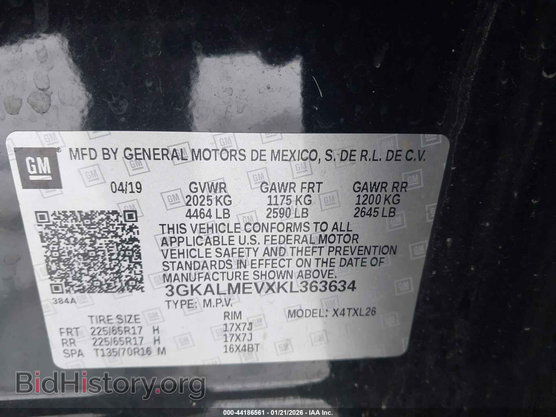 2019 GMC TERRAIN - VIN: 3GKALMEVXKL363634 - Фото 9