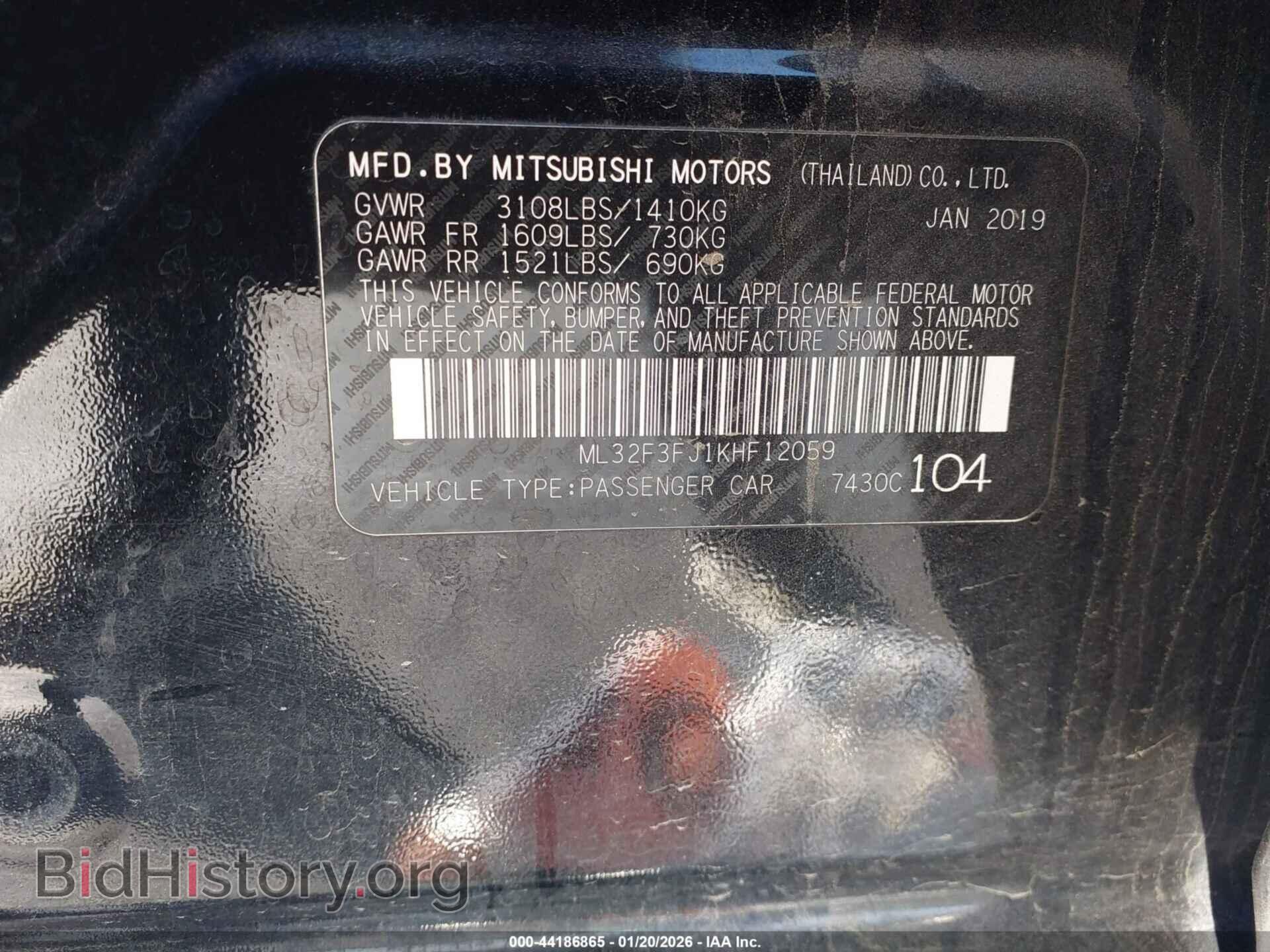 2019 MITSUBISHI MIRAGE G4 - VIN: ML32F3FJ1KHF12059 - Фото 9