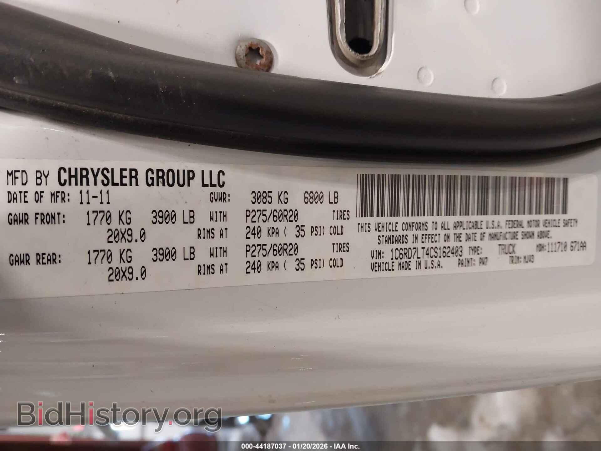 2012 RAM 1500 - VIN: 1C6RD7LT4CS162403 - Фото 9