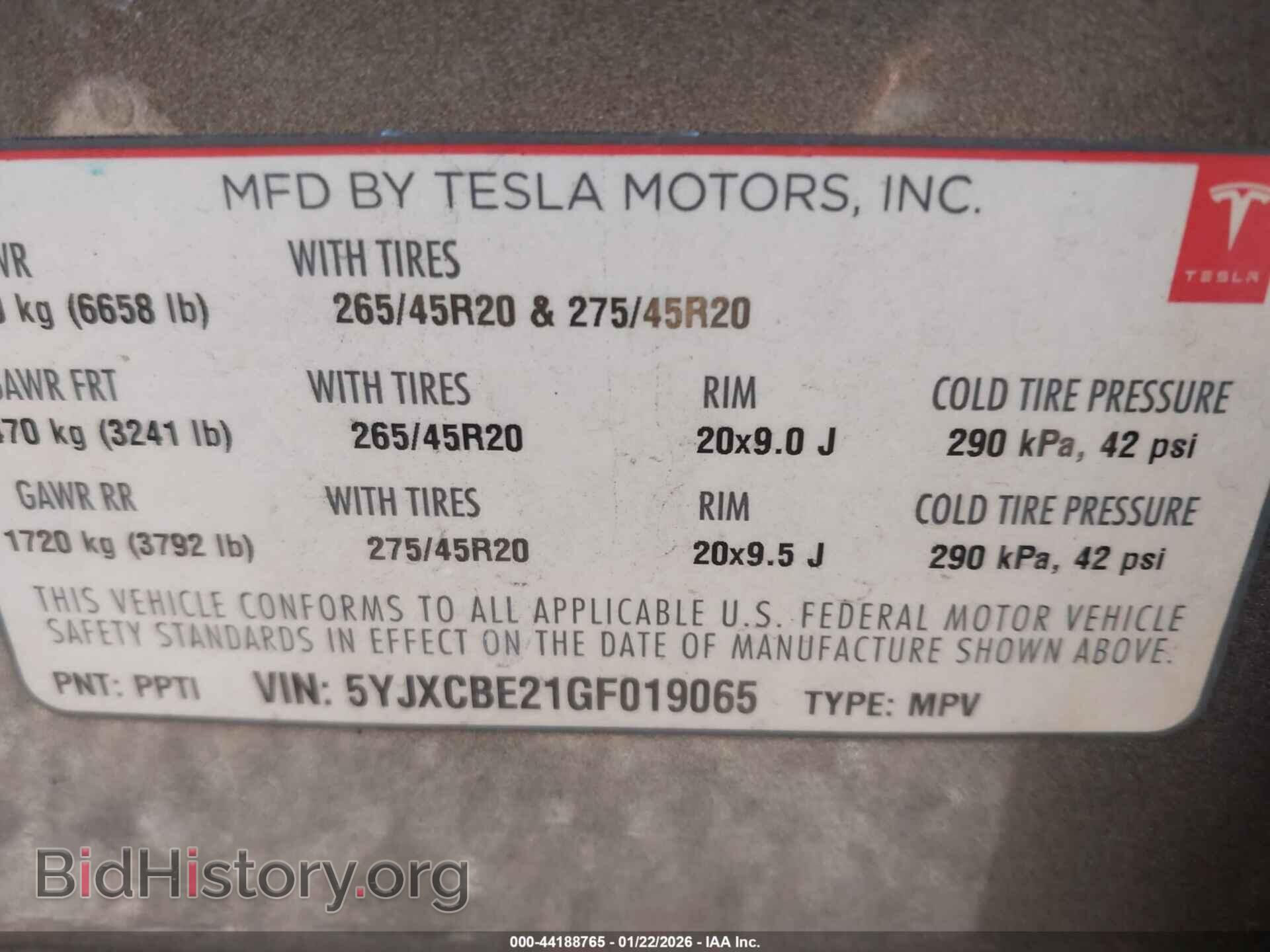 2016 TESLA MODEL X - VIN: 5YJXCBE21GF019065 - Photo 9
