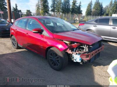 2017 Ford FOCUS SE, бордовый — VIN 1FADP3K25HL344520, IAAI