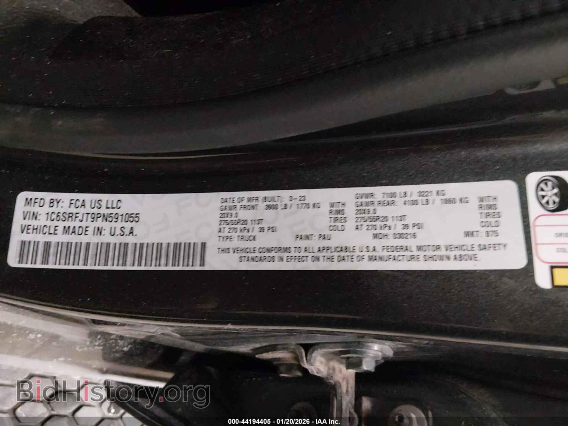 2023 RAM 1500 - VIN: 1C6SRFJT9PN591055 - Фото 9