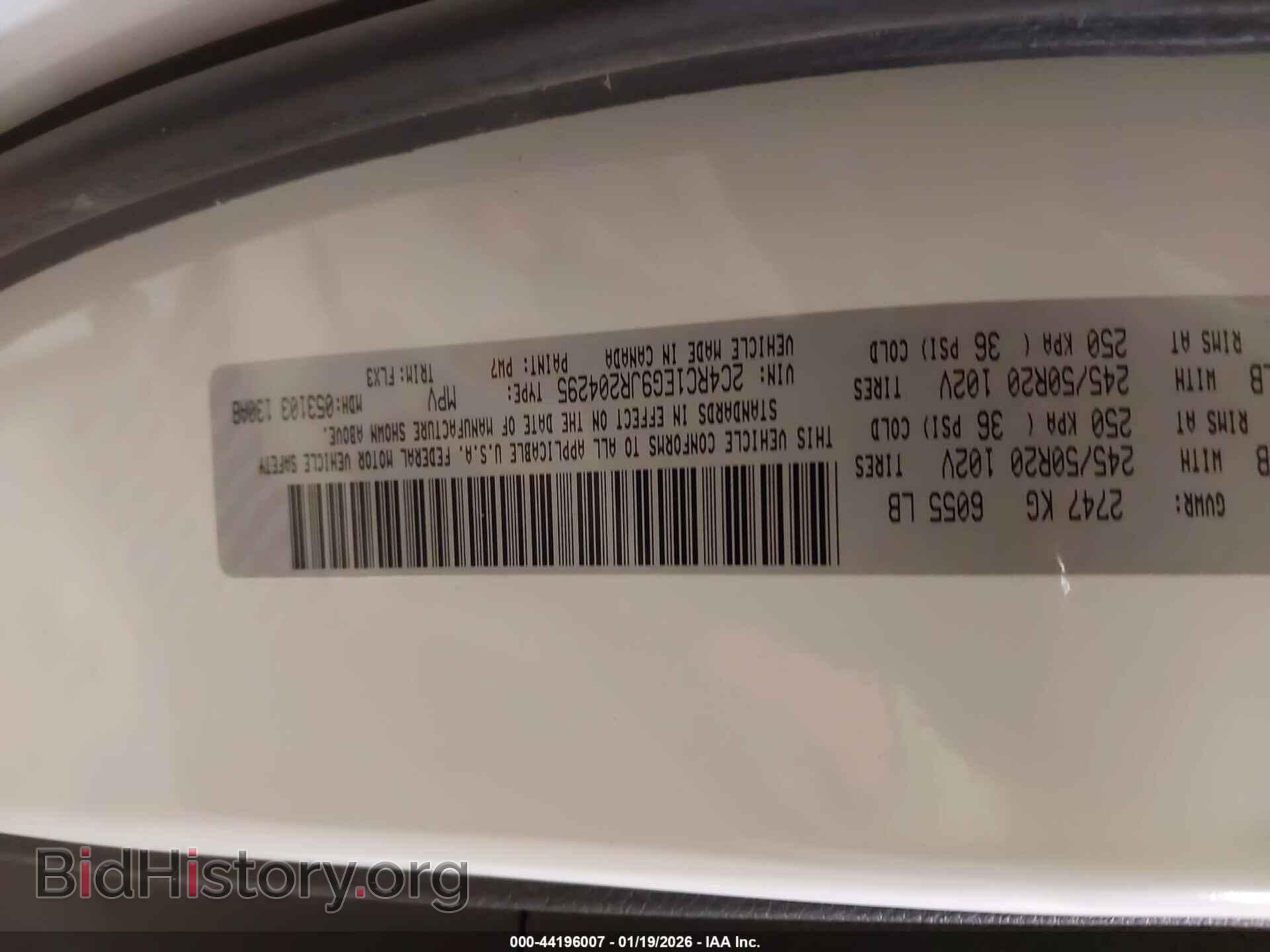 2018 CHRYSLER PACIFICA - VIN: 2C4RC1EG9JR204295 - Photo 9