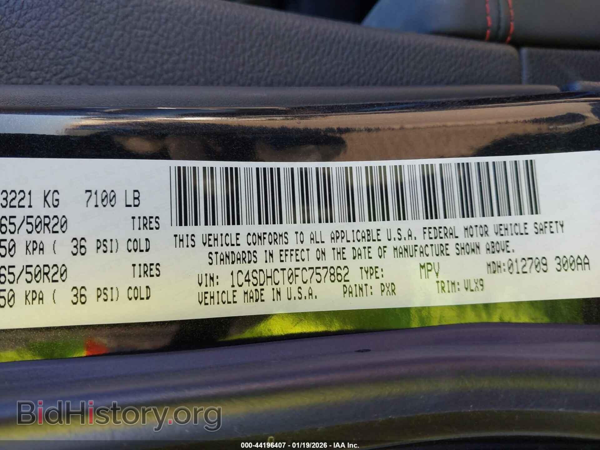 2015 DODGE DURANGO - VIN: 1C4SDHCT0FC757862 - Photo 9