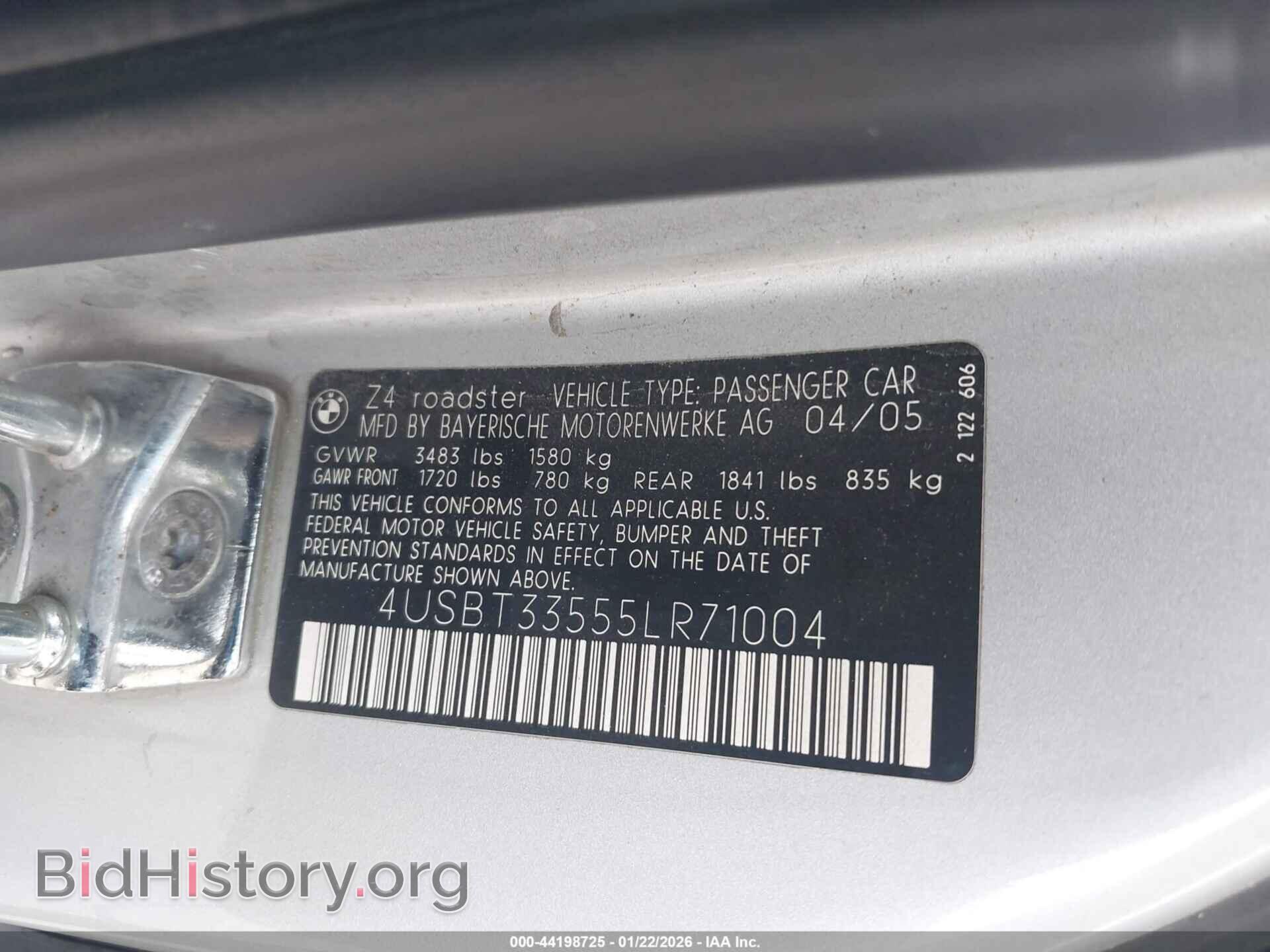 2005 BMW Z4 - VIN: 4USBT33555LR71004 - Фото 9