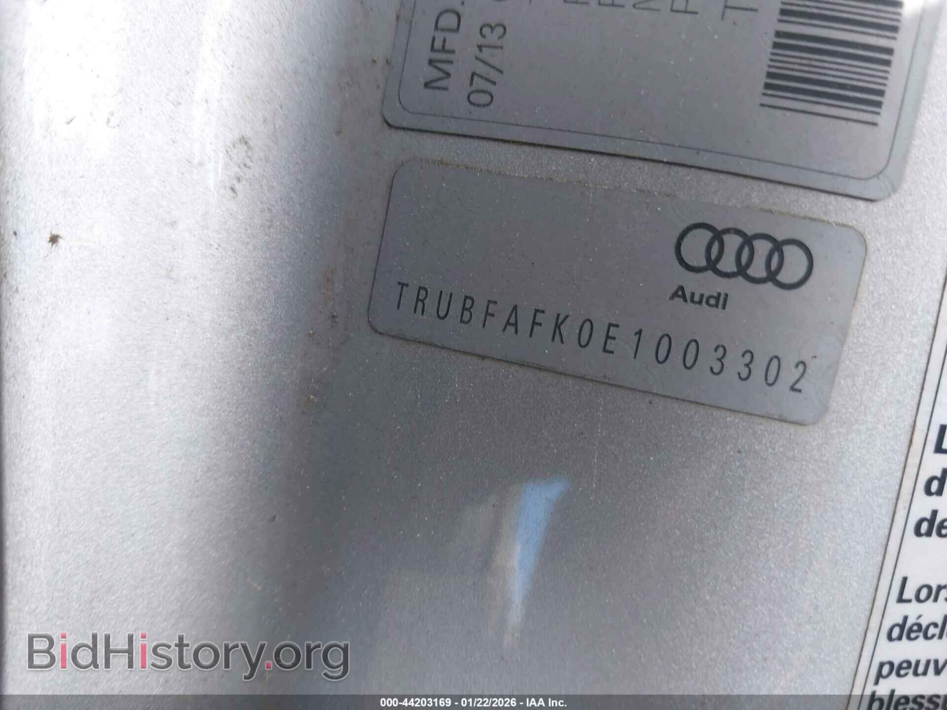 2014 AUDI TT - VIN: TRUBFAFK0E1003302 - Photo 9