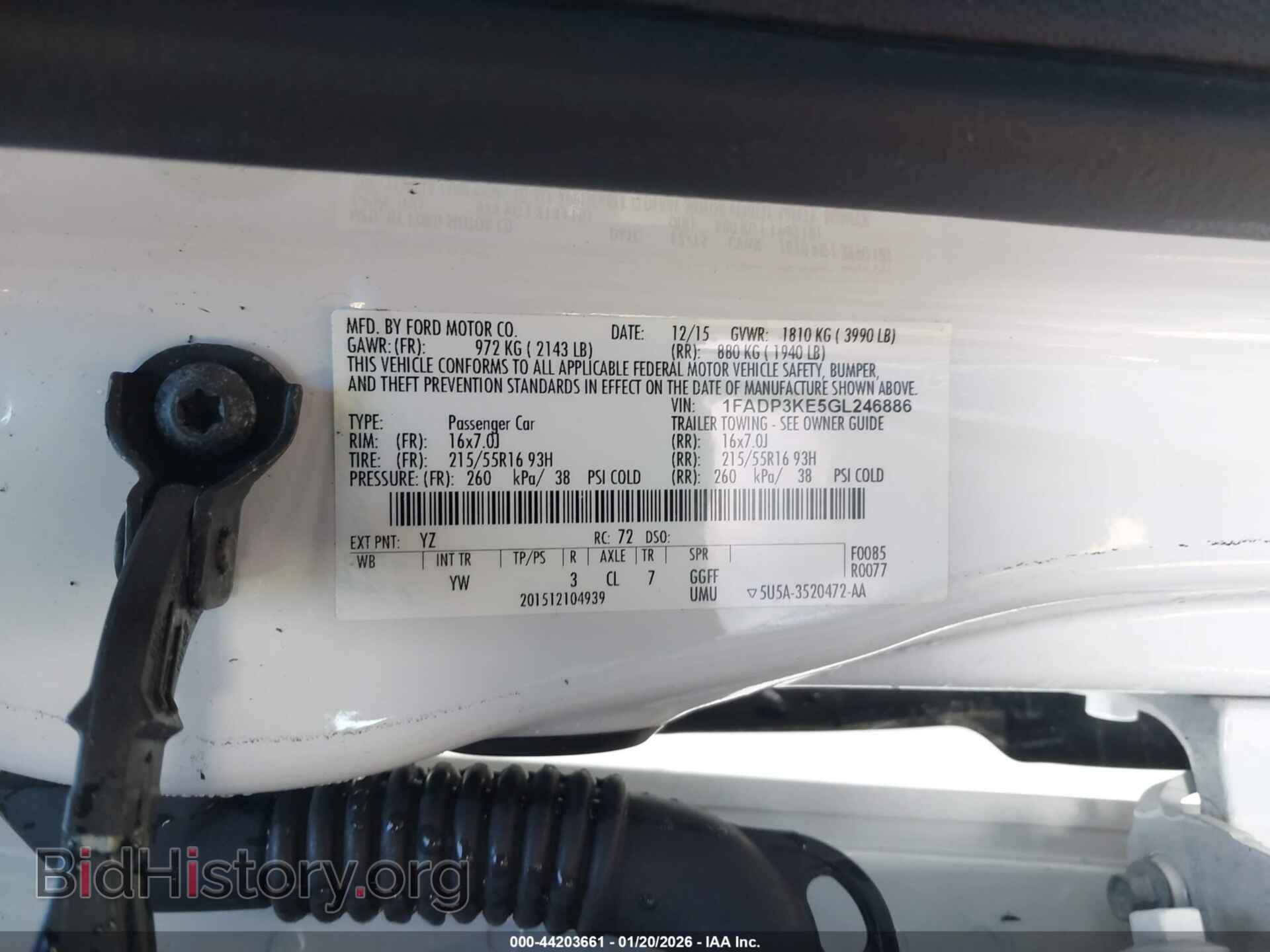 2016 FORD FOCUS - VIN: 1FADP3KE5GL246886 - Фото 9