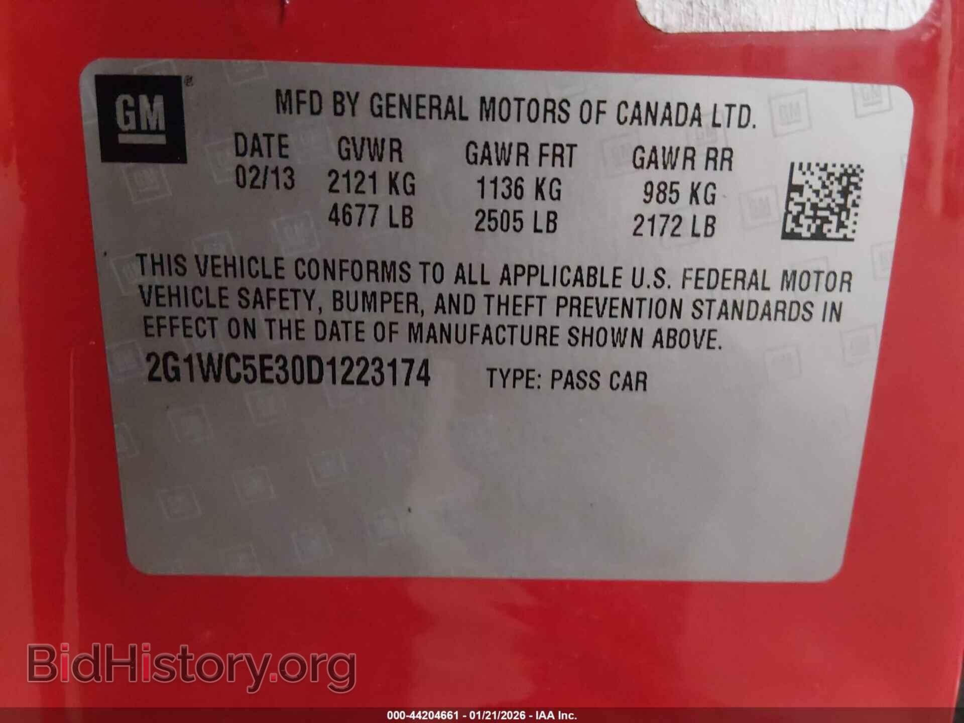 2013 CHEVROLET IMPALA - VIN: 2G1WC5E30D1223174 - Фото 9
