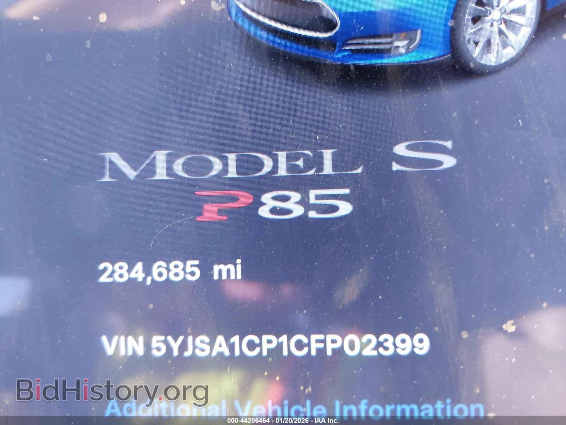 2012 TESLA MODEL S - VIN: 5YJSA1CP1CFP02399 - Фото 15