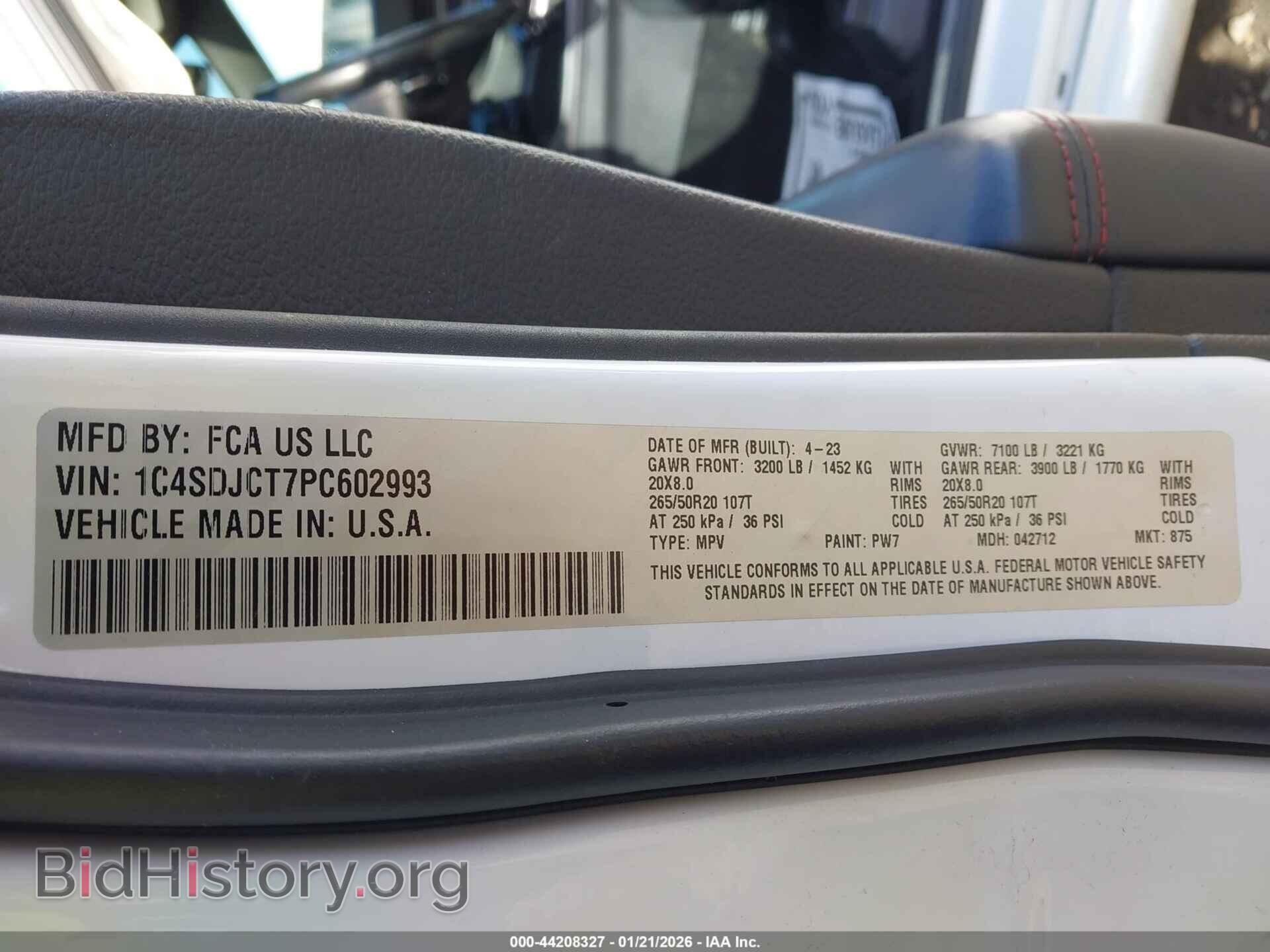 2023 DODGE DURANGO - VIN: 1C4SDJCT7PC602993 - Фото 9