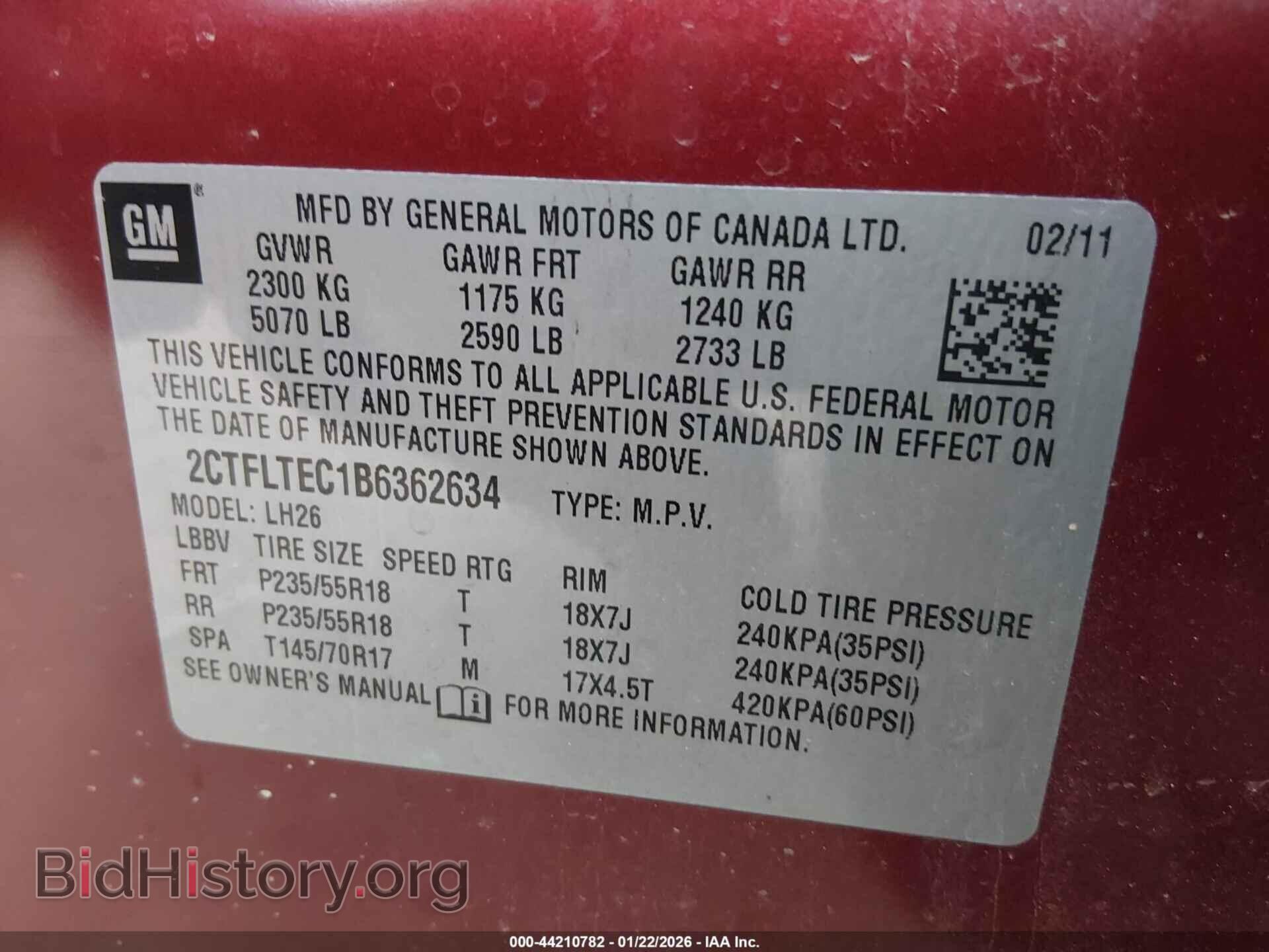 2011 GMC TERRAIN - VIN: 2CTFLTEC1B6362634 - Photo 9