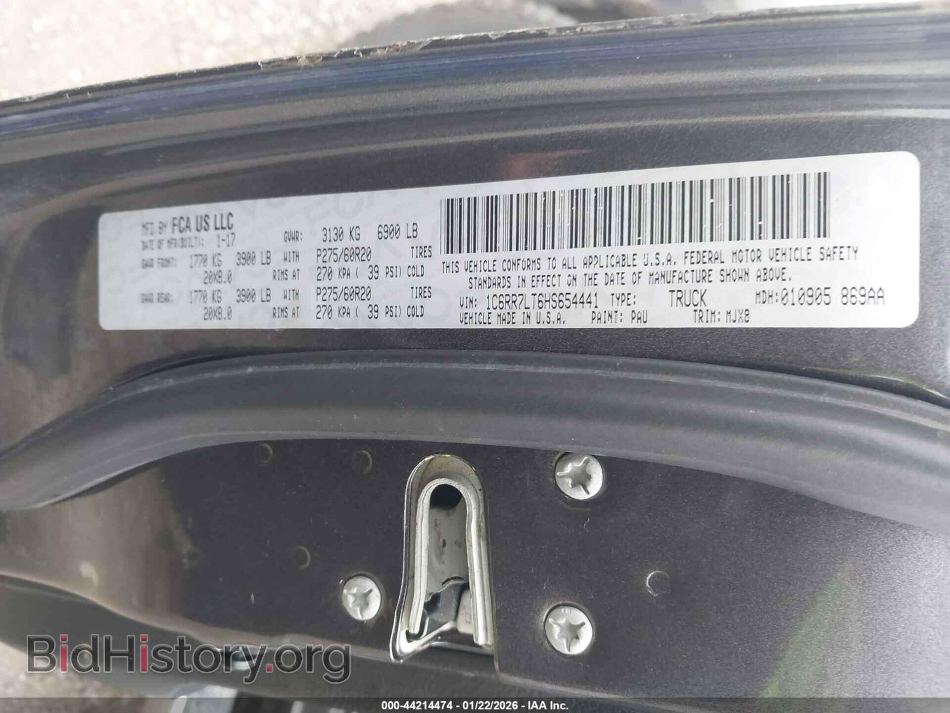 2017 RAM 1500 - VIN: 1C6RR7LT6HS654441 - Фото 9