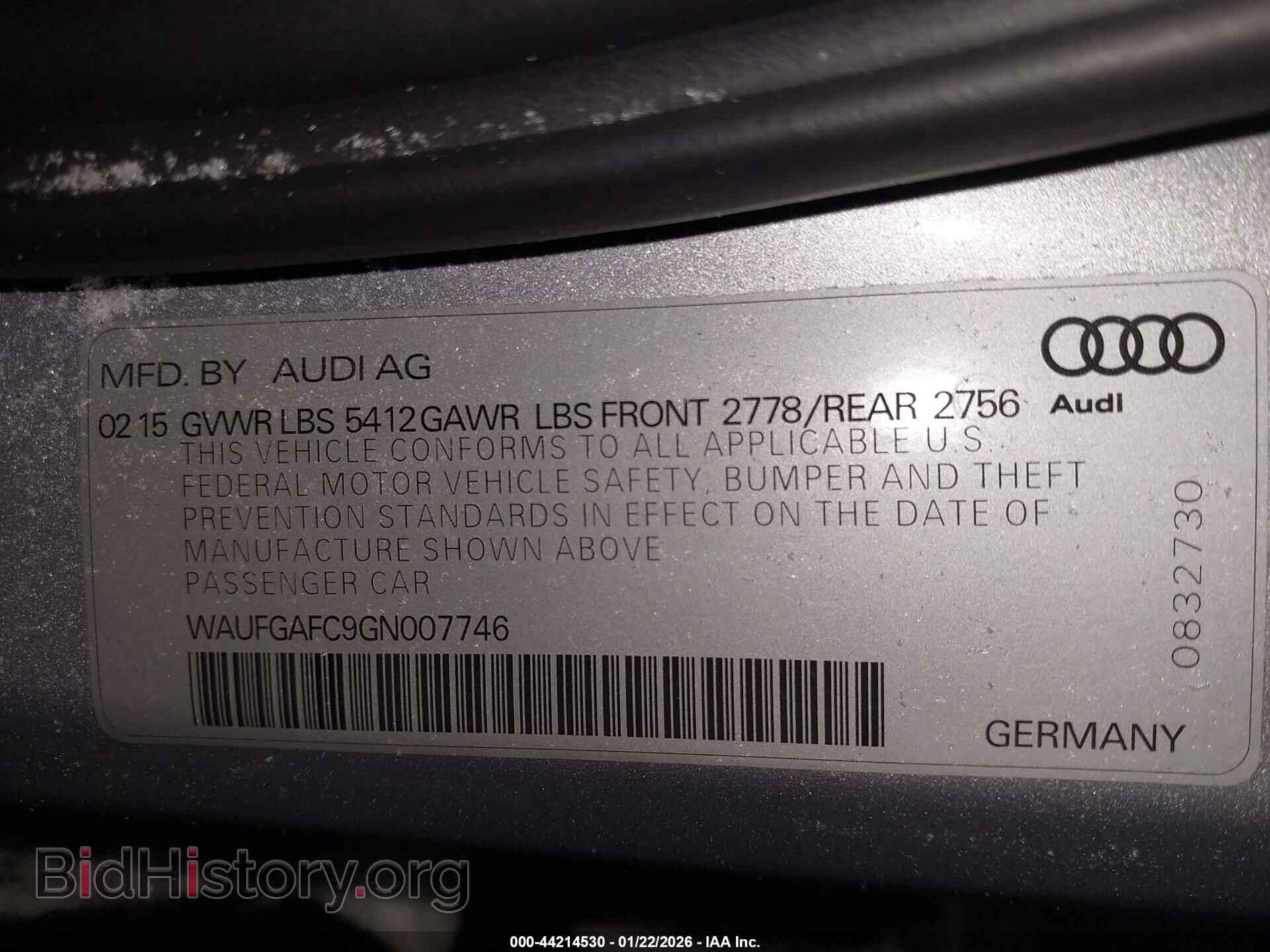 2016 AUDI A6 - VIN: WAUFGAFC9GN007746 - Фото 9