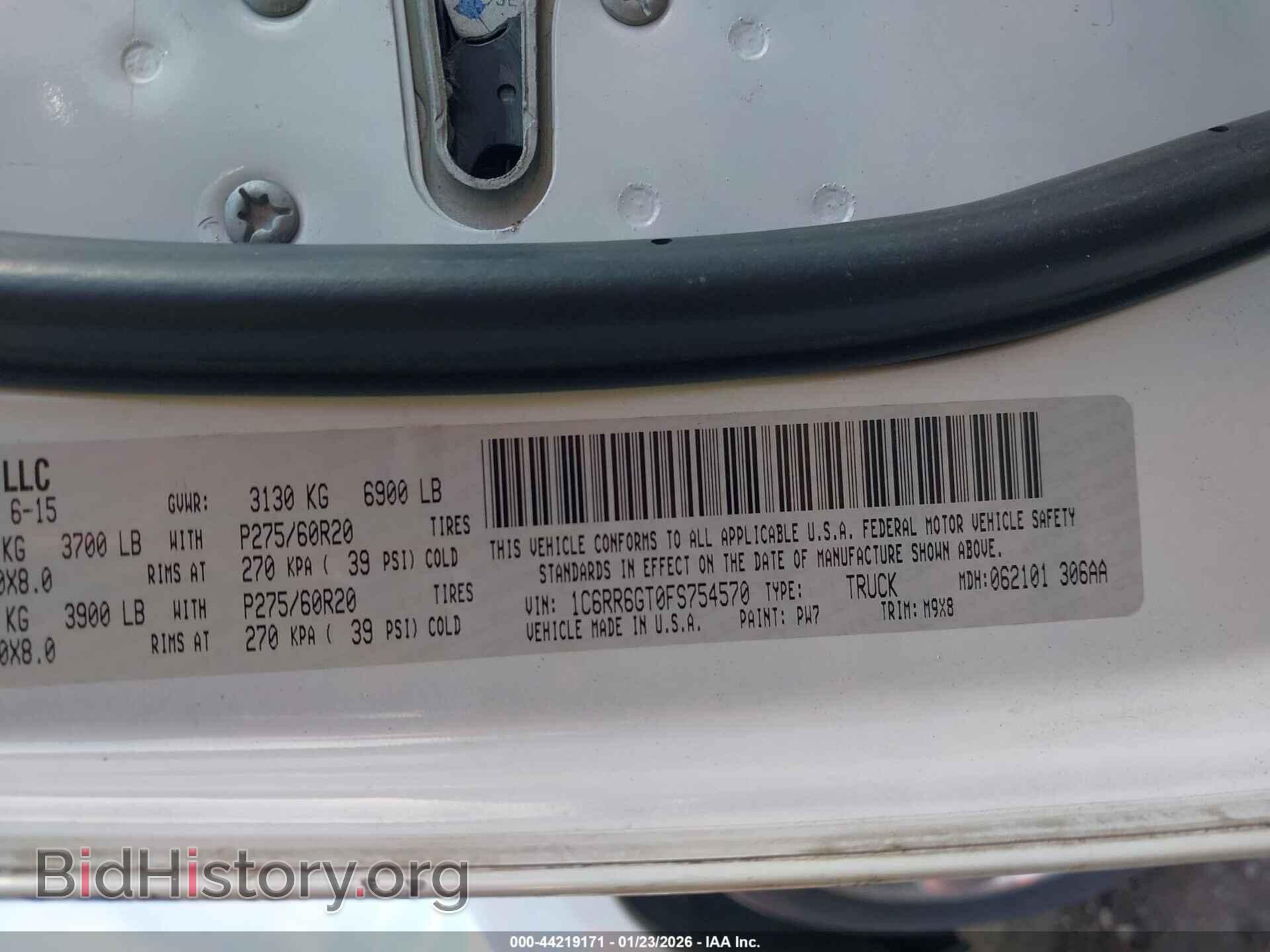 2015 RAM 1500 - VIN: 1C6RR6GT0FS754570 - Фото 9