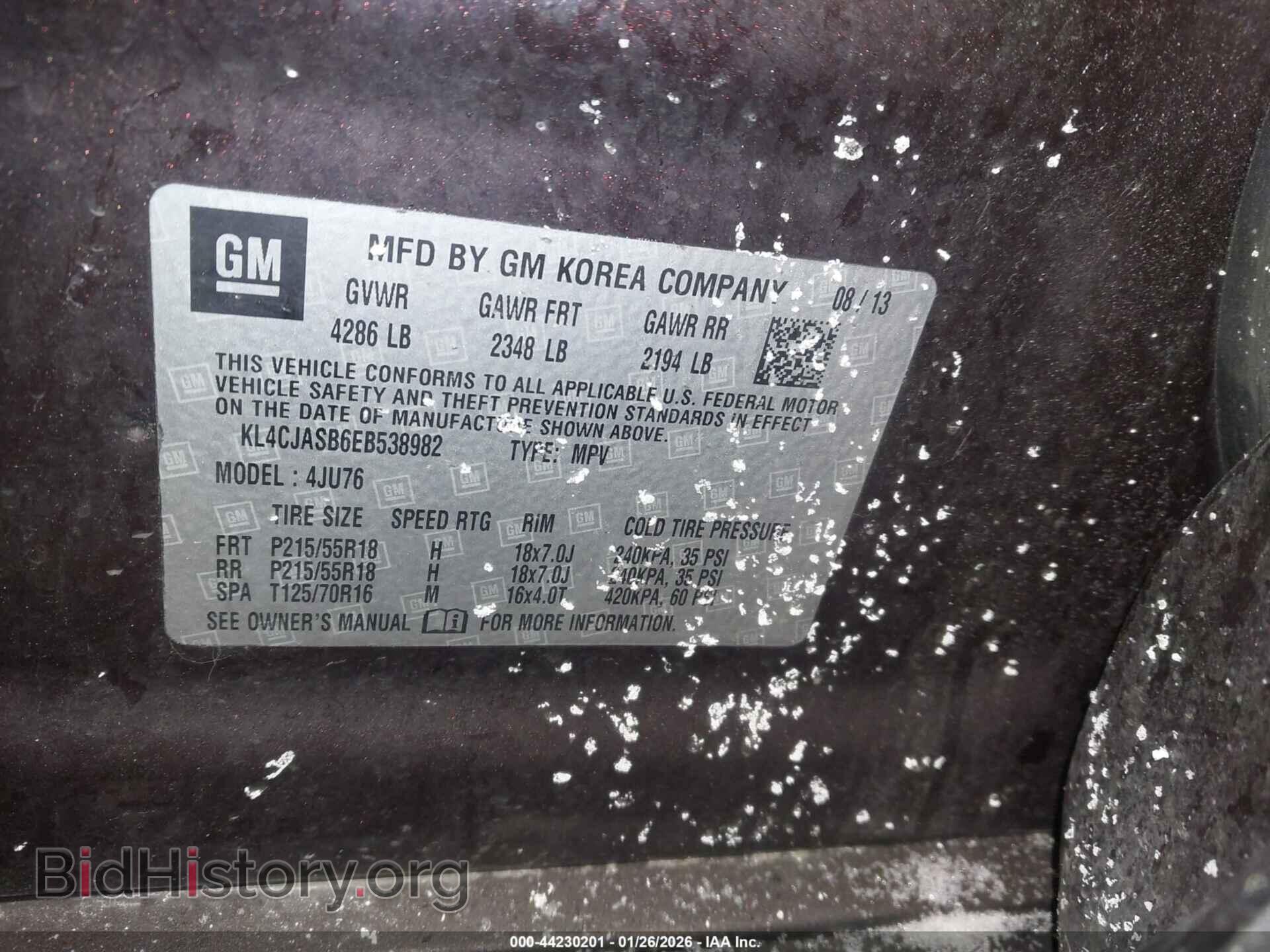 2014 BUICK ENCORE - VIN: KL4CJASB6EB538982 - Photo 9
