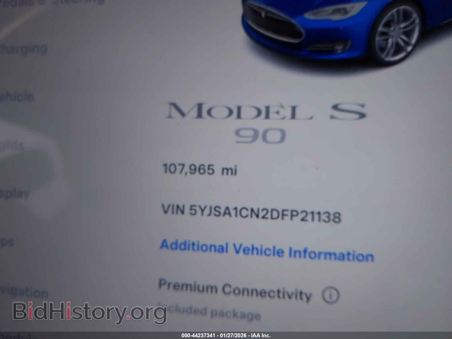 2013 TESLA MODEL S - VIN: 5YJSA1CN2DFP21138 - Photo 7