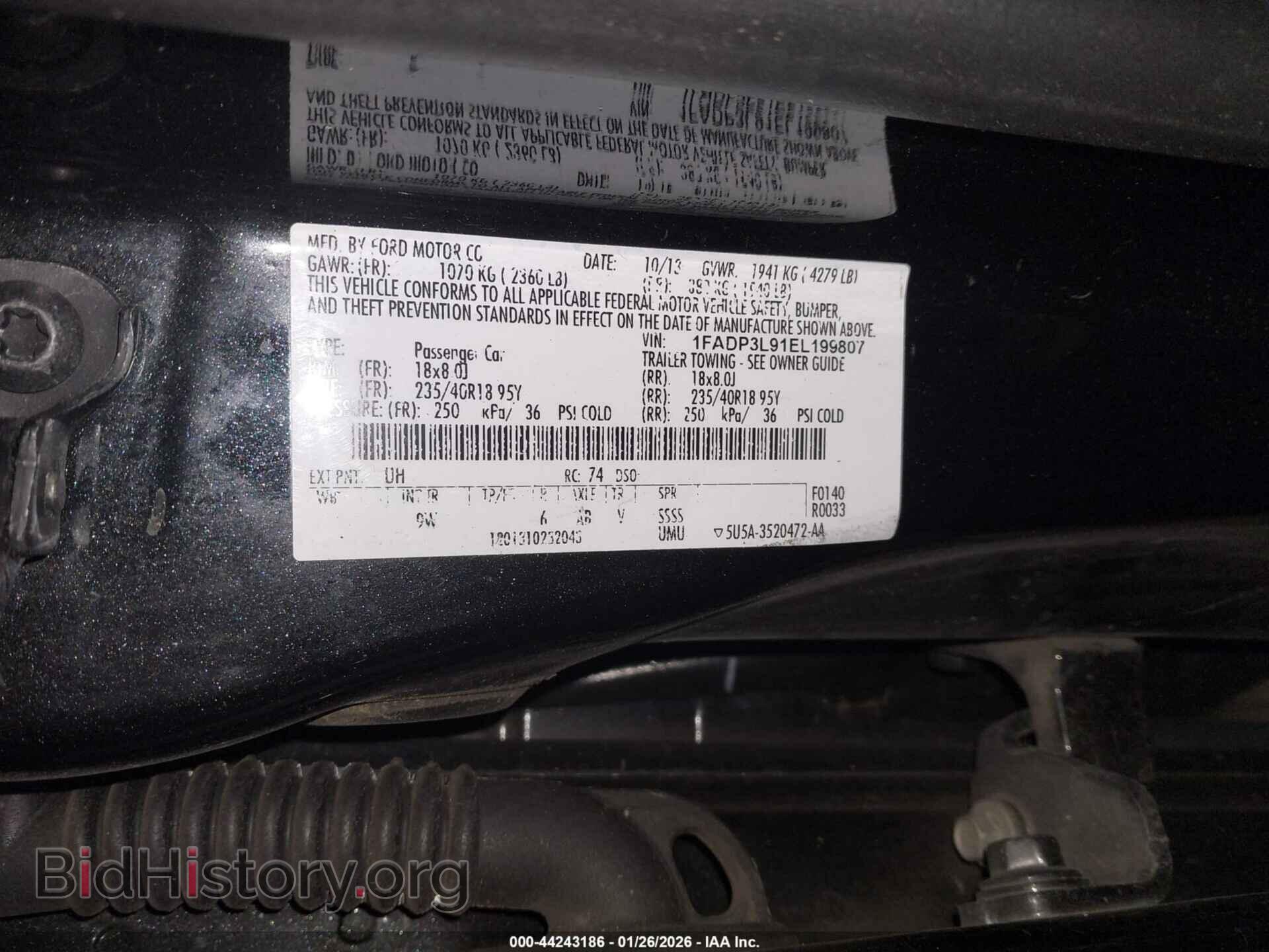 2014 FORD FOCUS ST - VIN: 1FADP3L91EL199807 - Фото 9