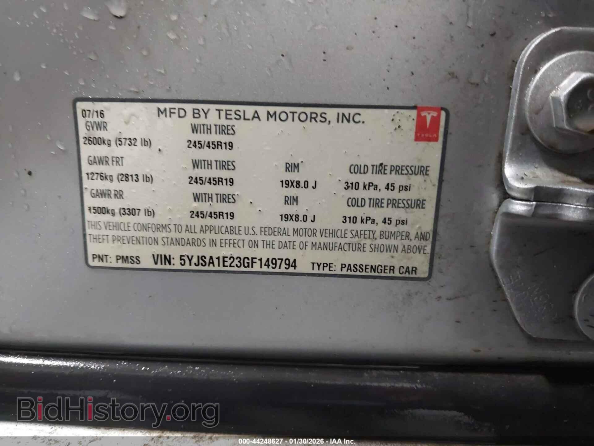 2016 TESLA MODEL S - VIN: 5YJSA1E23GF149794 - Photo 9