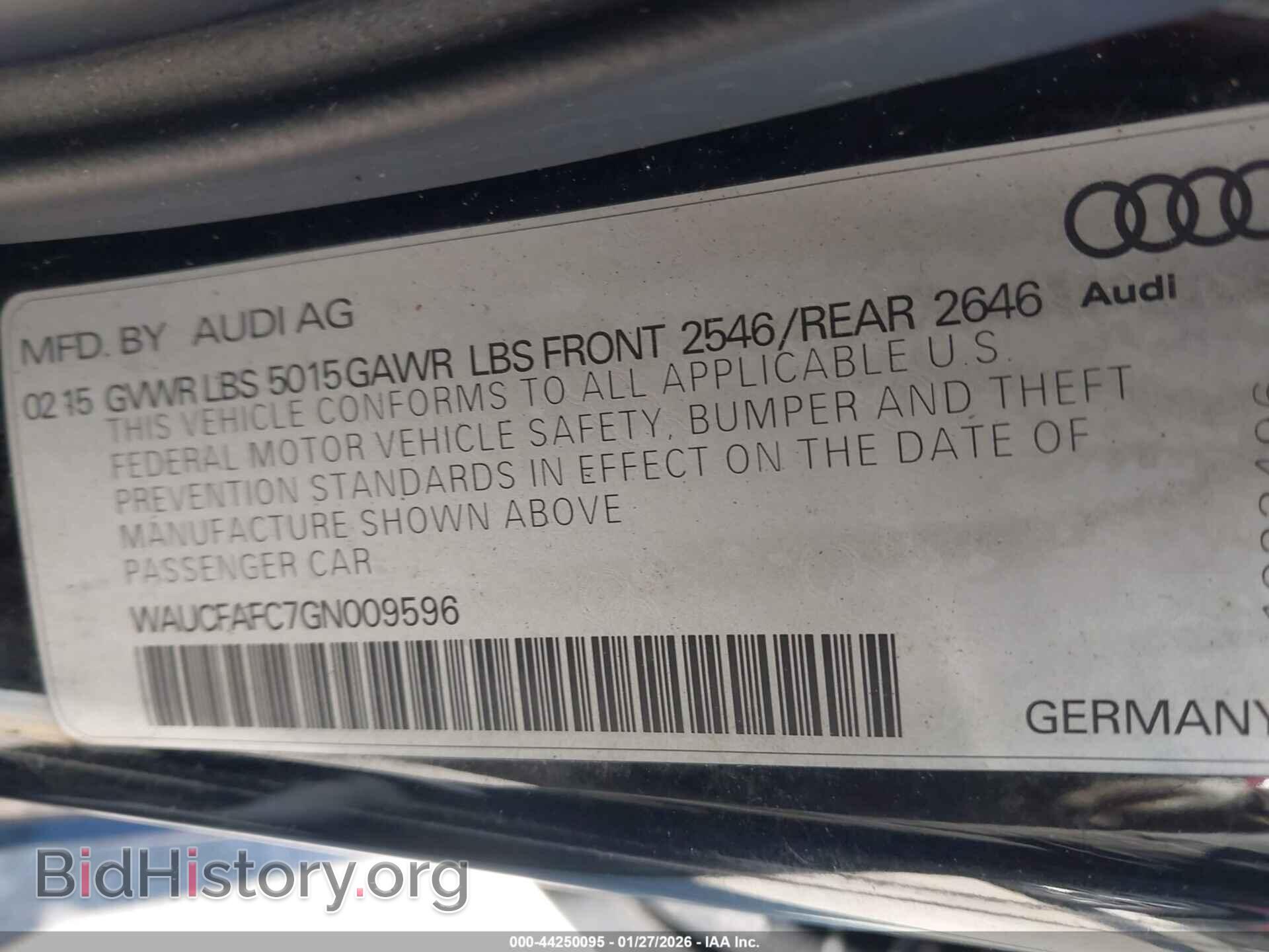 2016 AUDI A6 - VIN: WAUCFAFC7GN009596 - Photo 9