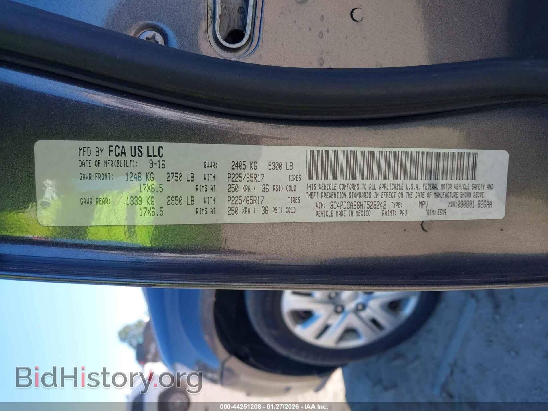 2017 DODGE JOURNEY - VIN: 3C4PDCAB6HT528242 - Фото 9