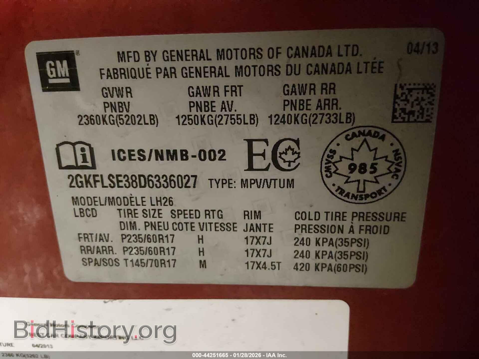 2013 GMC TERRAIN - VIN: 2GKFLSE38D6336027 - Photo 9
