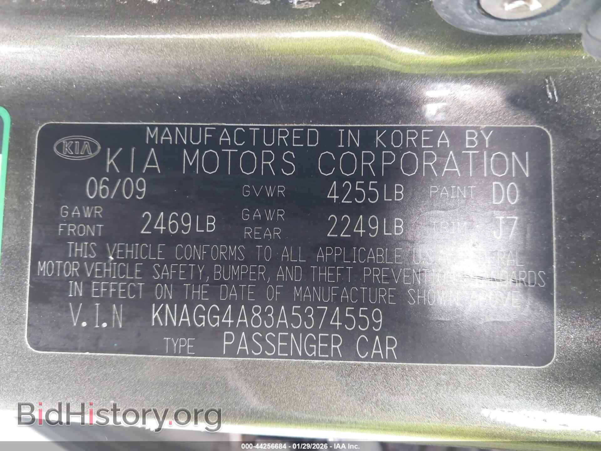 2010 KIA OPTIMA - VIN: KNAGG4A83A5374559 - Photo 9