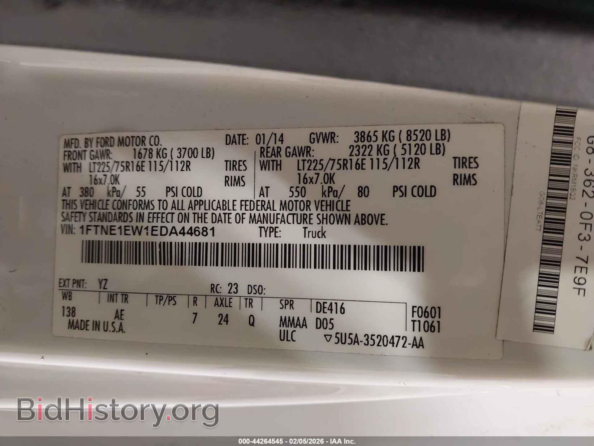 2014 FORD E-150 - VIN: 1FTNE1EW1EDA44681 - Фото 9