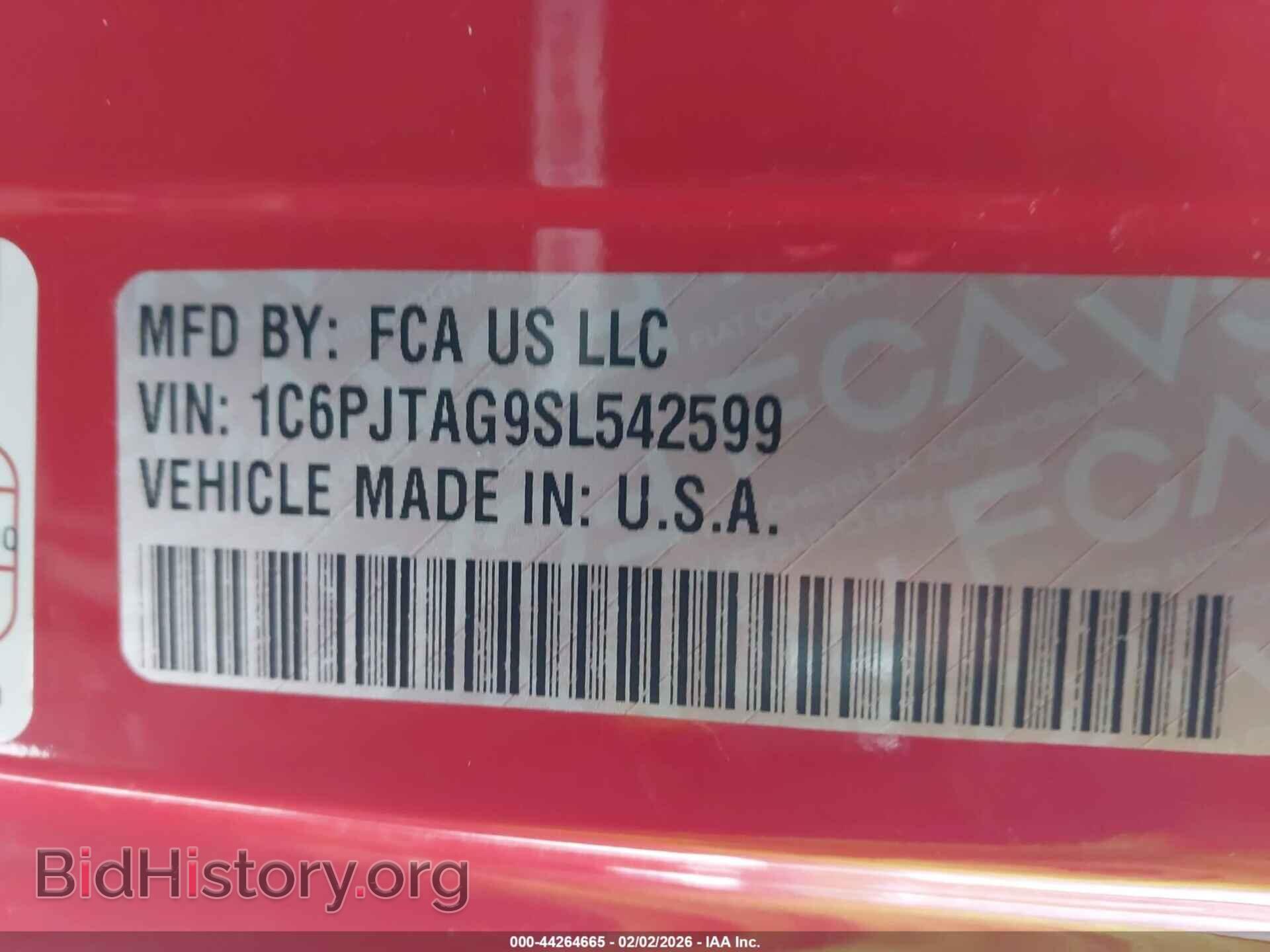 2025 JEEP GLADIATOR - VIN: 1C6PJTAG9SL542599 - Фото 9