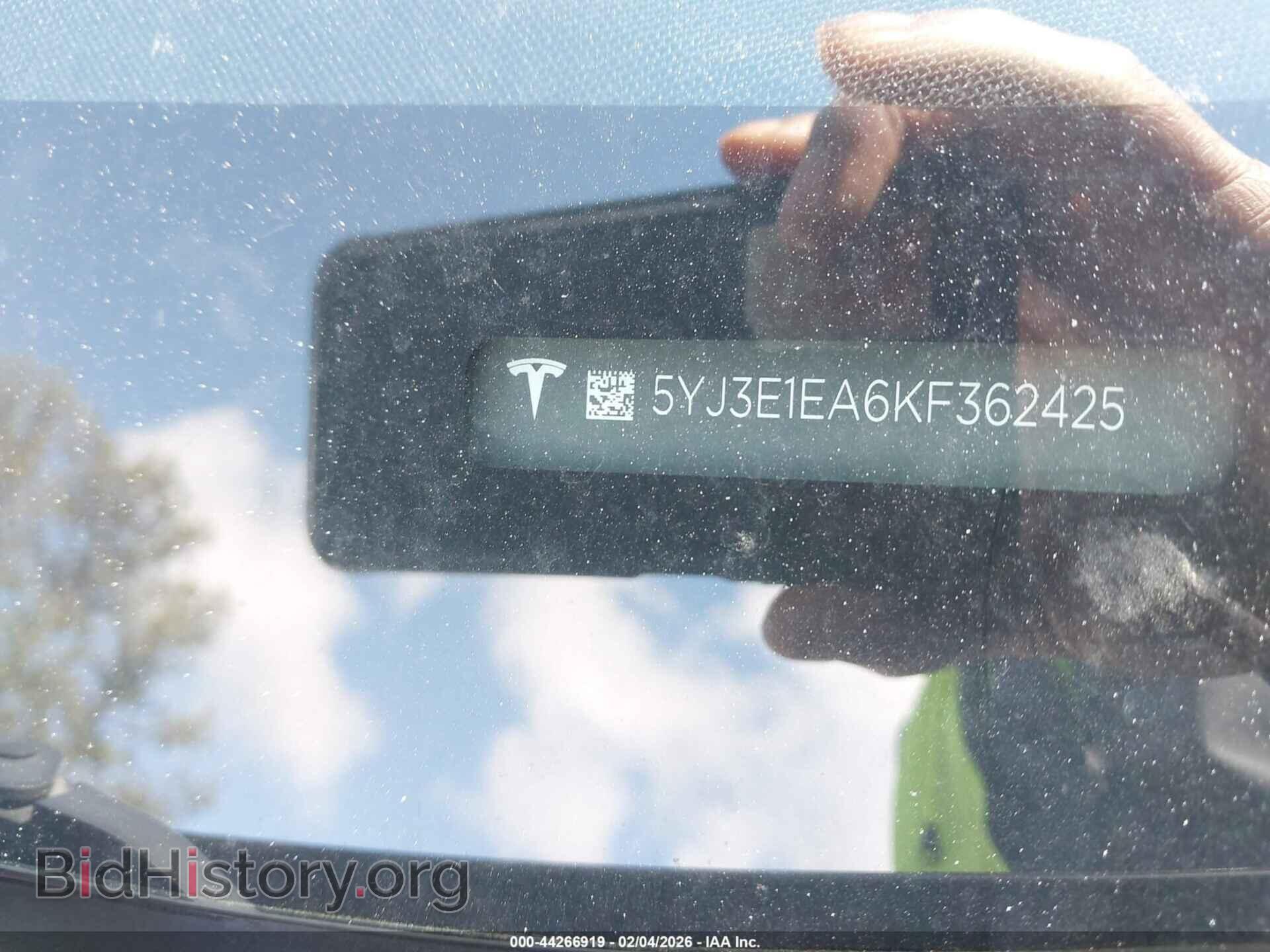 2019 TESLA MODEL 3 - VIN: 5YJ3E1EA6KF362425 - Фото 9