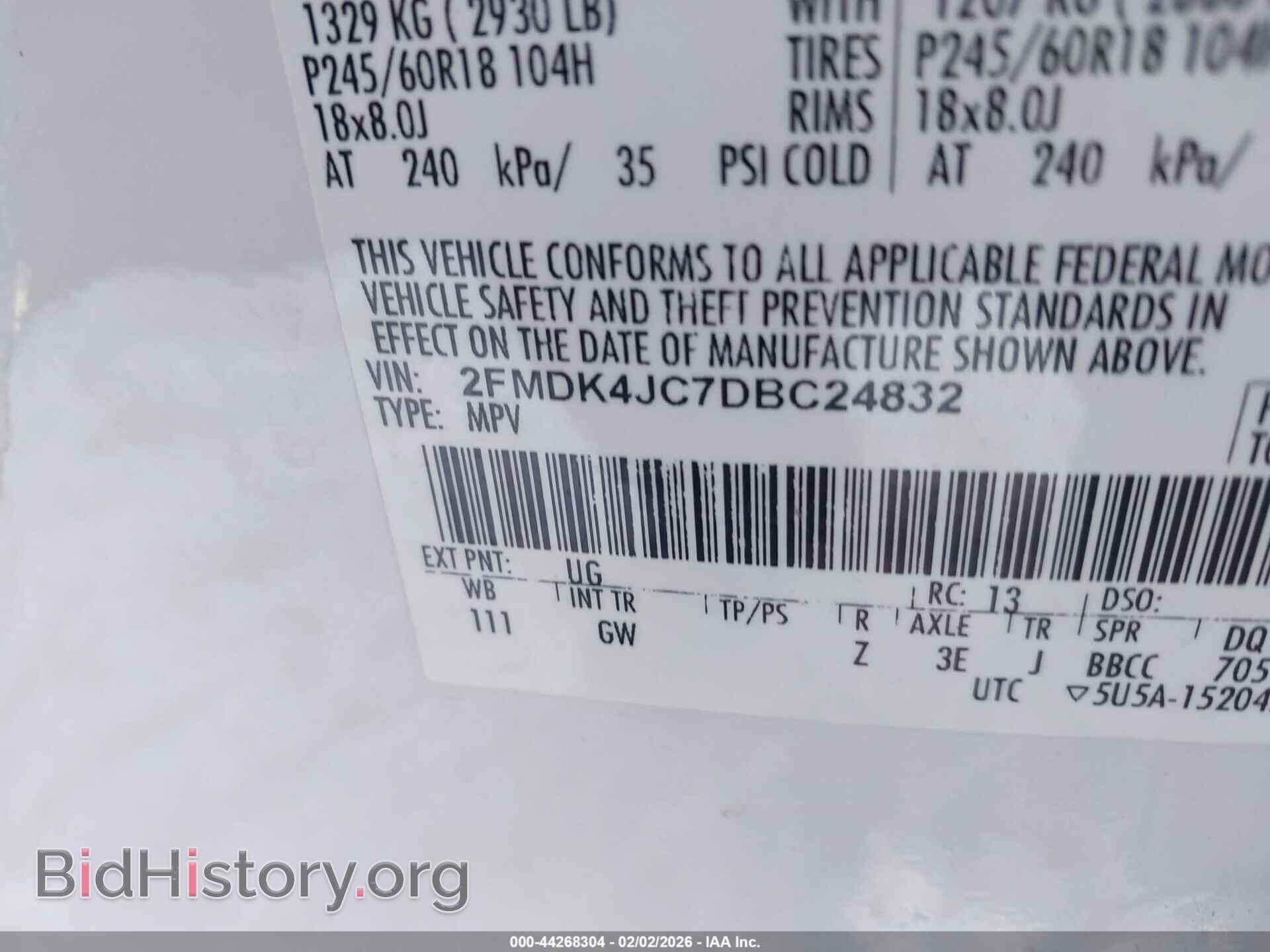 2013 FORD EDGE - VIN: 2FMDK4JC7DBC24832 - Photo 9