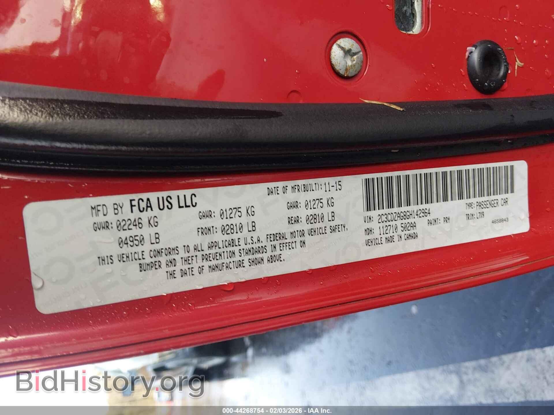 2016 DODGE CHALLENGER - VIN: 2C3CDZAG8GH142964 - Photo 9