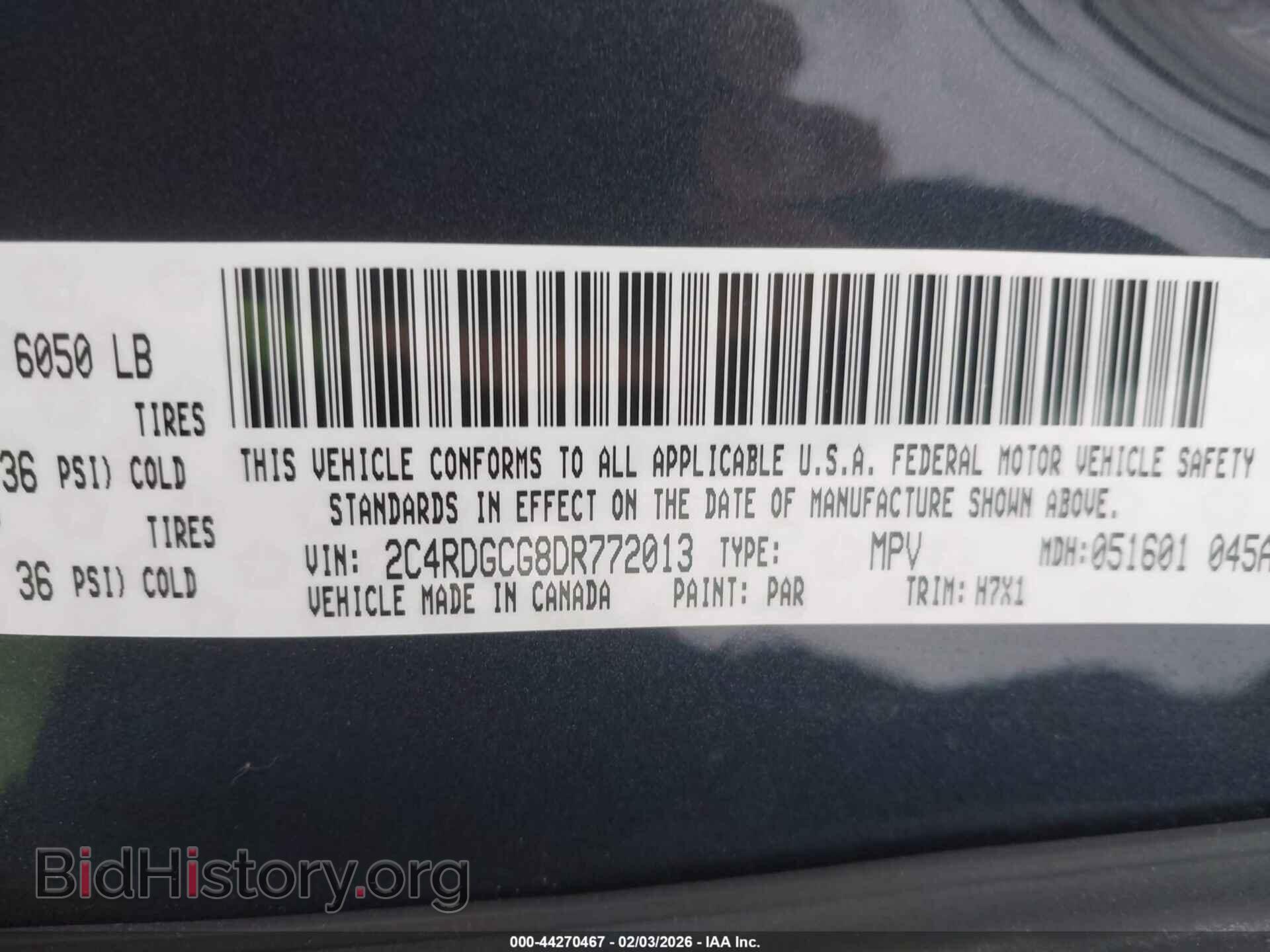 2013 DODGE GRAND CARAVAN - VIN: 2C4RDGCG8DR772013 - Фото 9