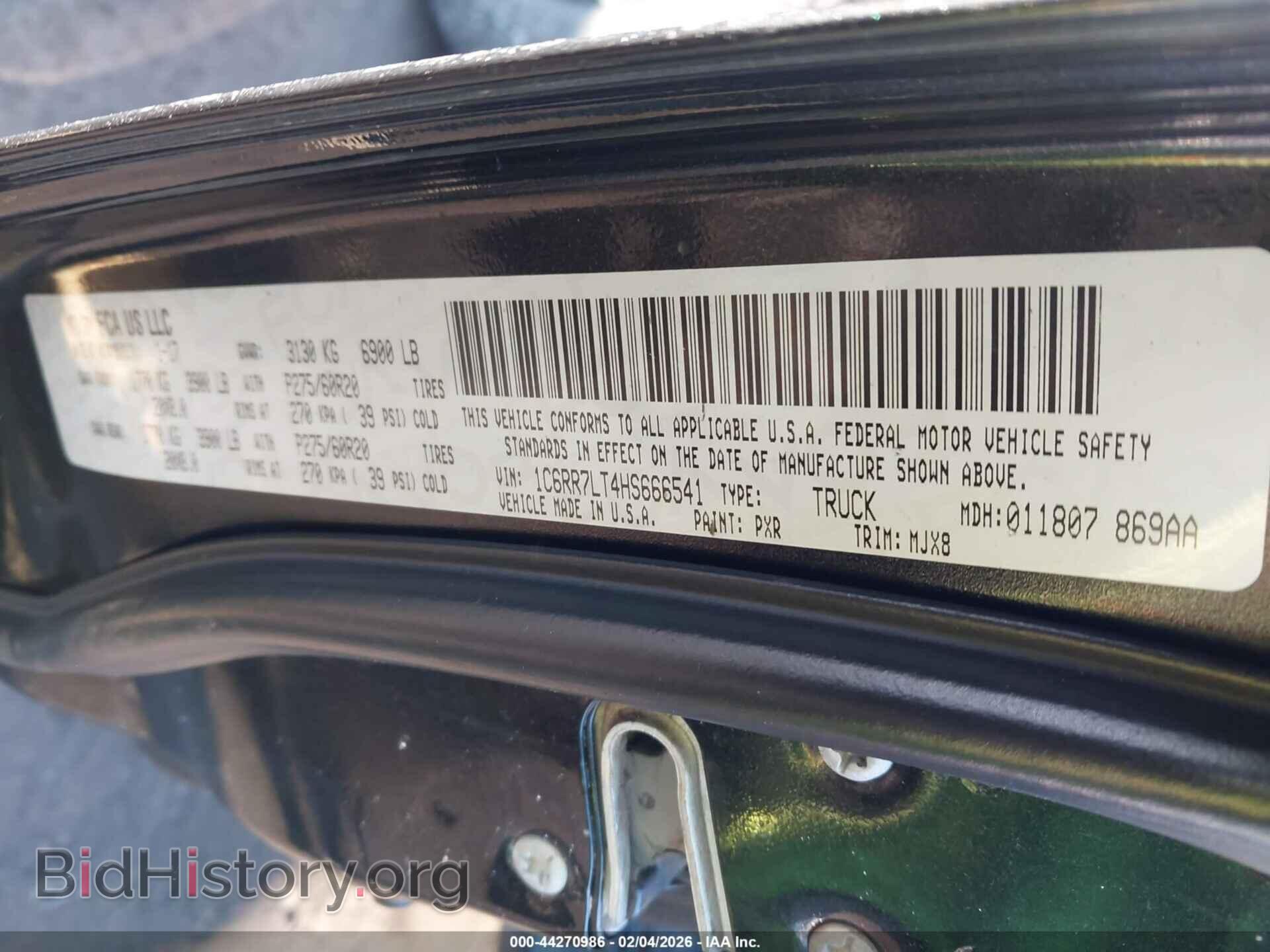 2017 RAM 1500 - VIN: 1C6RR7LT4HS666541 - Фото 9