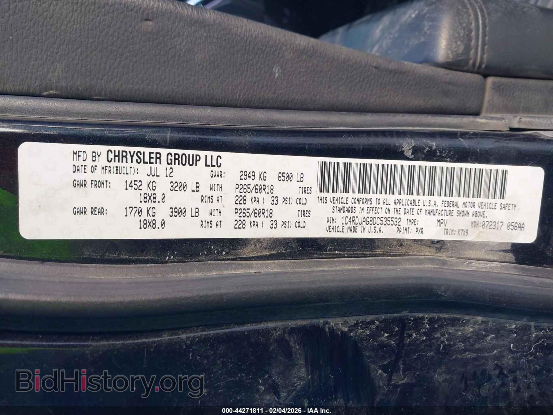 2013 DODGE DURANGO - VIN: 1C4RDJAG8DC535532 - Photo 9