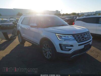 2017 Ford EXPLORER Limited, белый — VIN 1FM5K7FH5HGE38940, IAAI