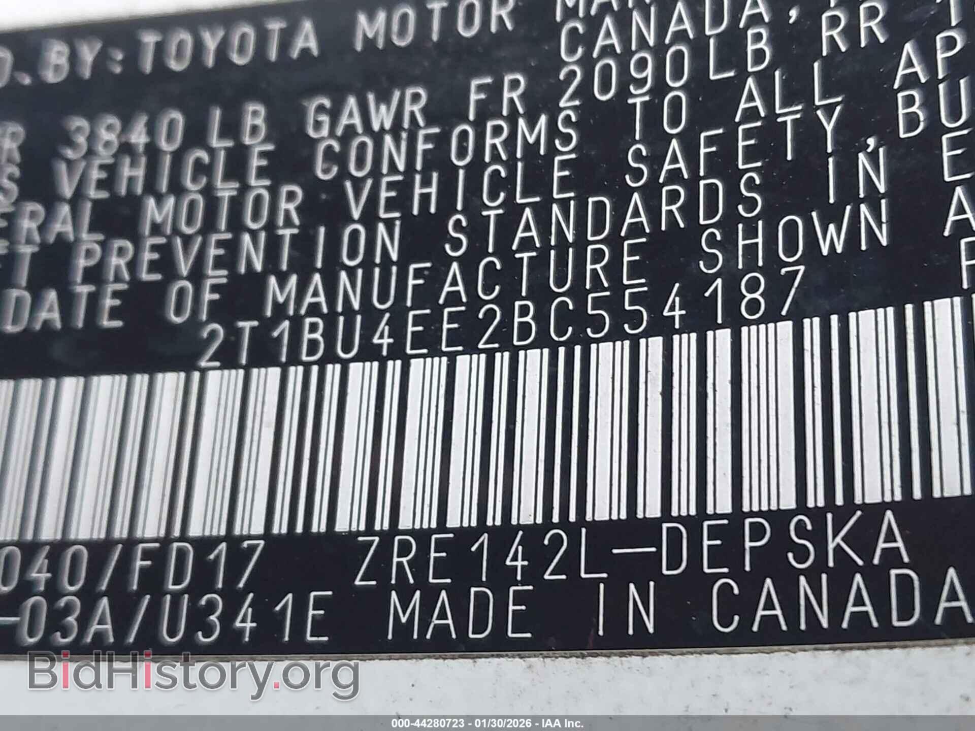 2011 TOYOTA COROLLA - VIN: 2T1BU4EE2BC554187 - Фото 9
