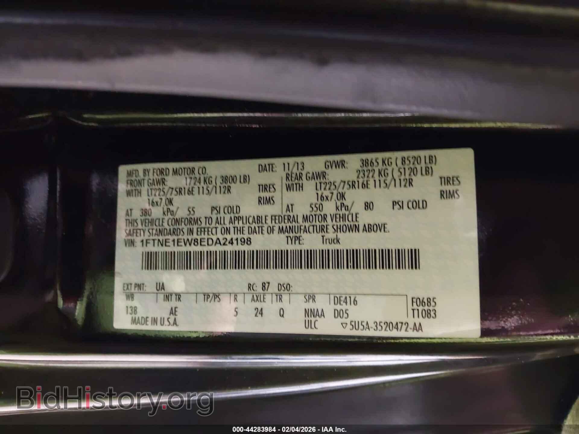 2014 FORD E-150 - VIN: 1FTNE1EW8EDA24198 - Фото 9