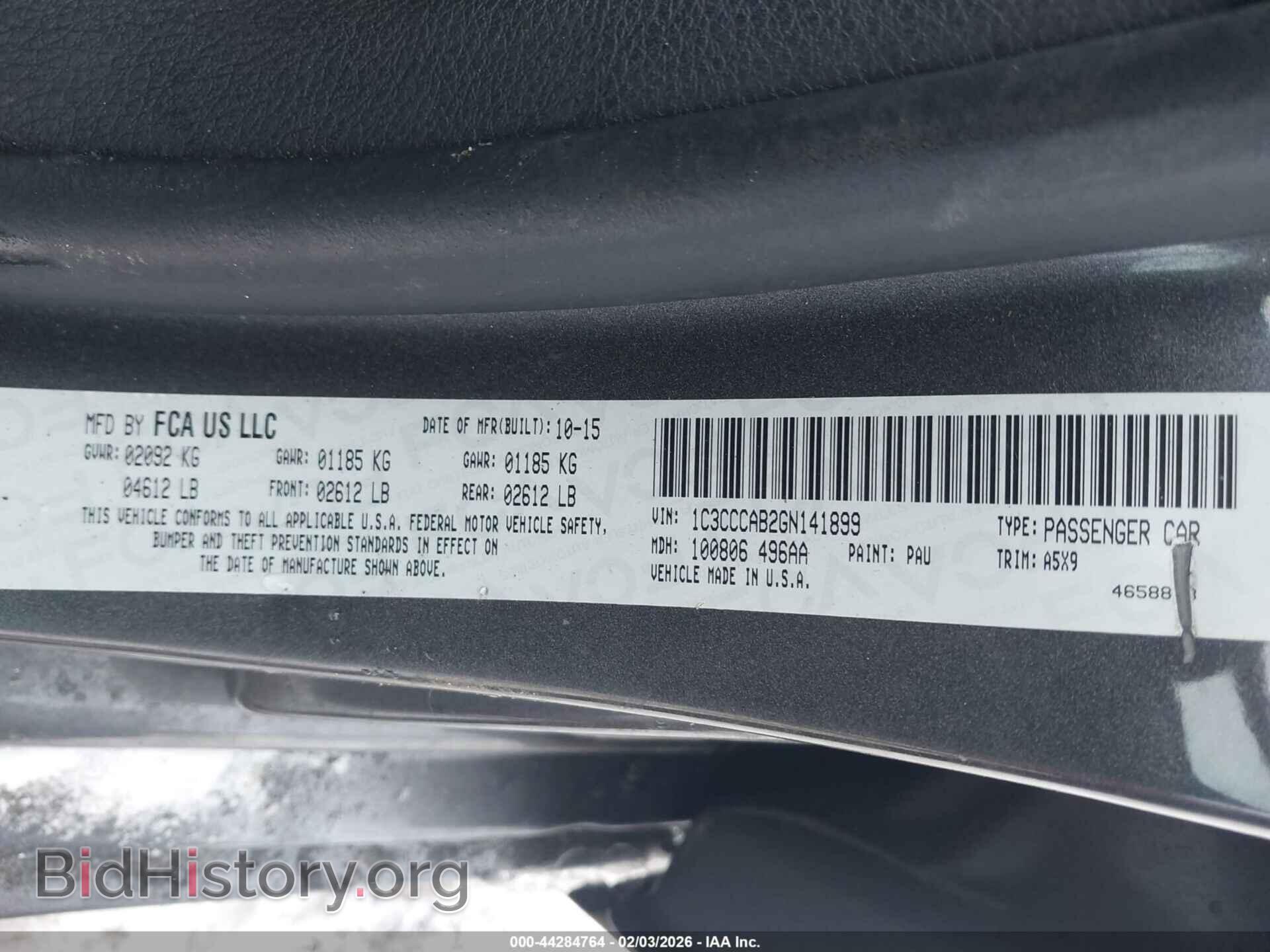 2016 CHRYSLER 200 - VIN: 1C3CCCAB2GN141899 - Photo 9