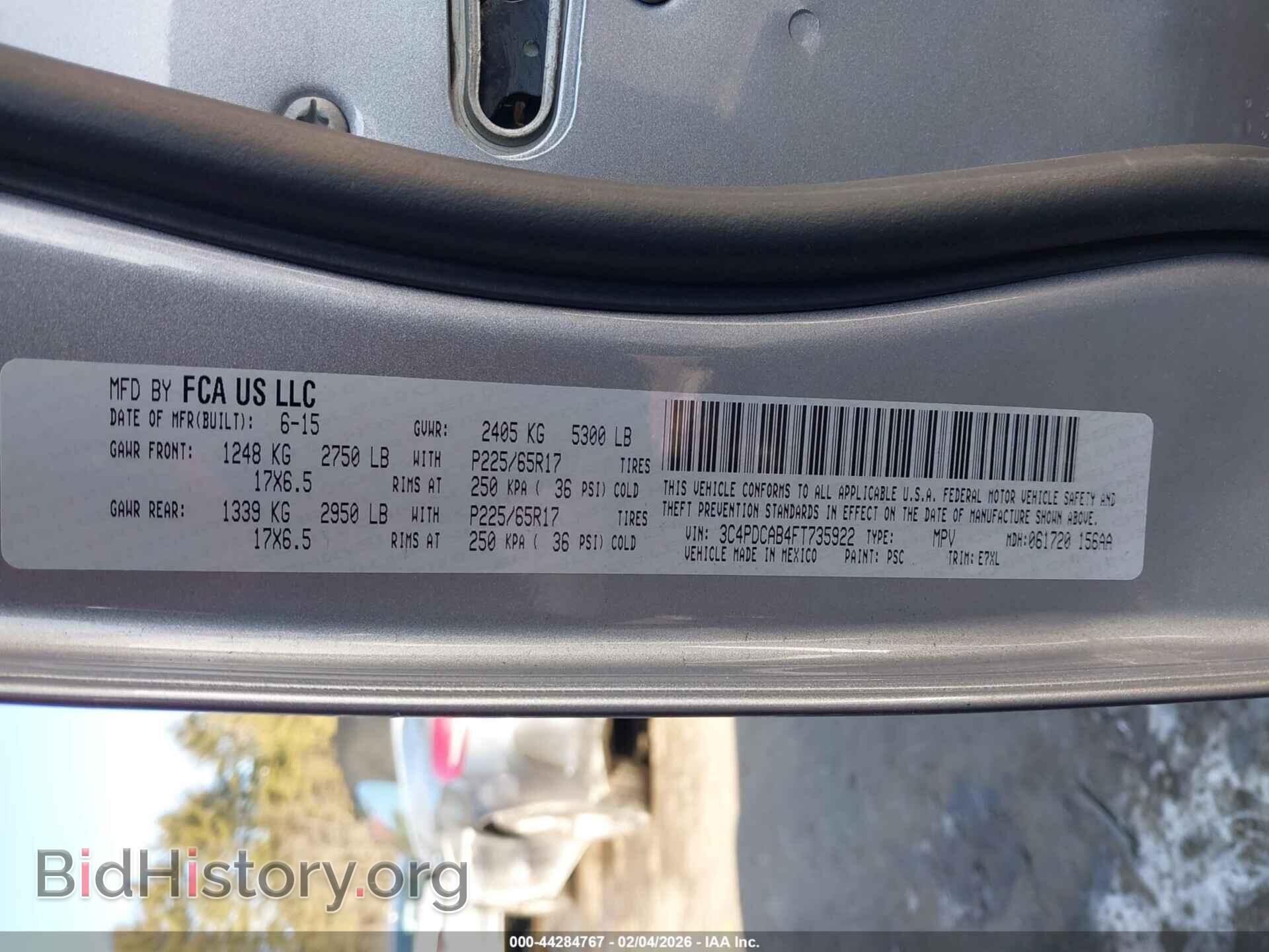 2015 DODGE JOURNEY - VIN: 3C4PDCAB4FT735922 - Фото 9