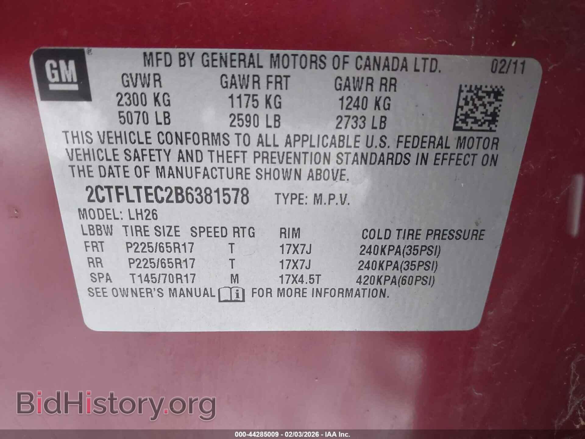 2011 GMC TERRAIN - VIN: 2CTFLTEC2B6381578 - Photo 9